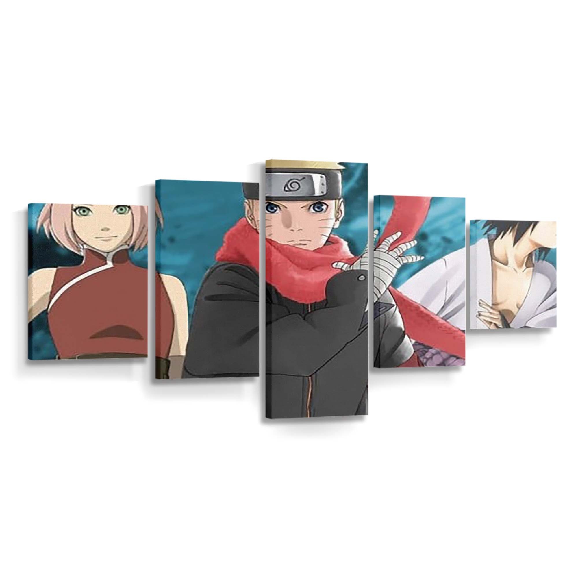 Naruto Uzumaki Sasuke Uchiha Sakura Haruno Kakashi Hatake Naruto Shippuden Sai Yamato Naruto - Anime Wandbild - Leinwandbild th naruto uzumaki sasuke uchiha sakura haruno kakashi hatake naruto shippuden sai yamato hd naruto