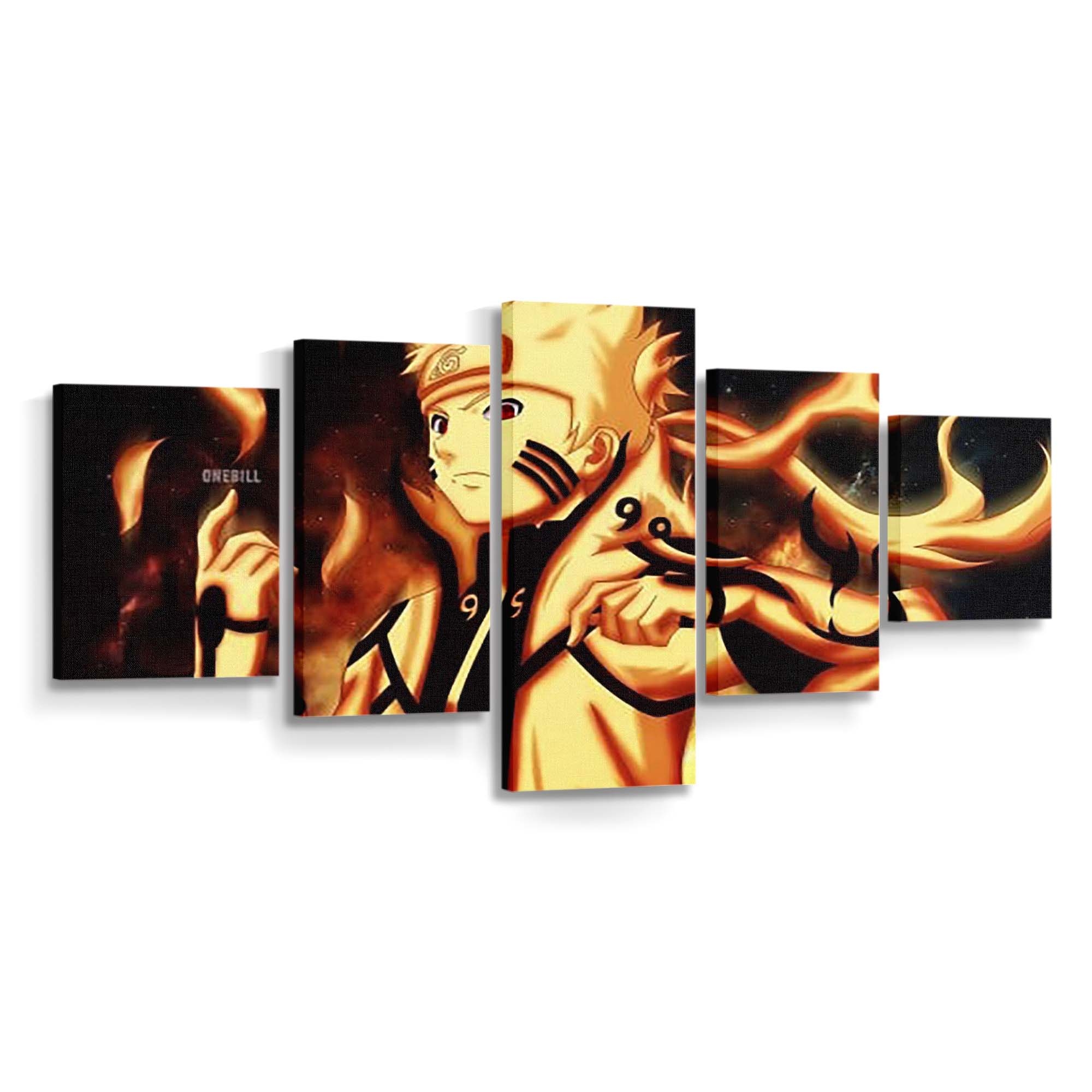 Red Eyes Naruto Uzumaki In Fiery Naruto - Anime Wandbild - Leinwandbild th red eyes naruto uzumaki in fiery background hd naruto