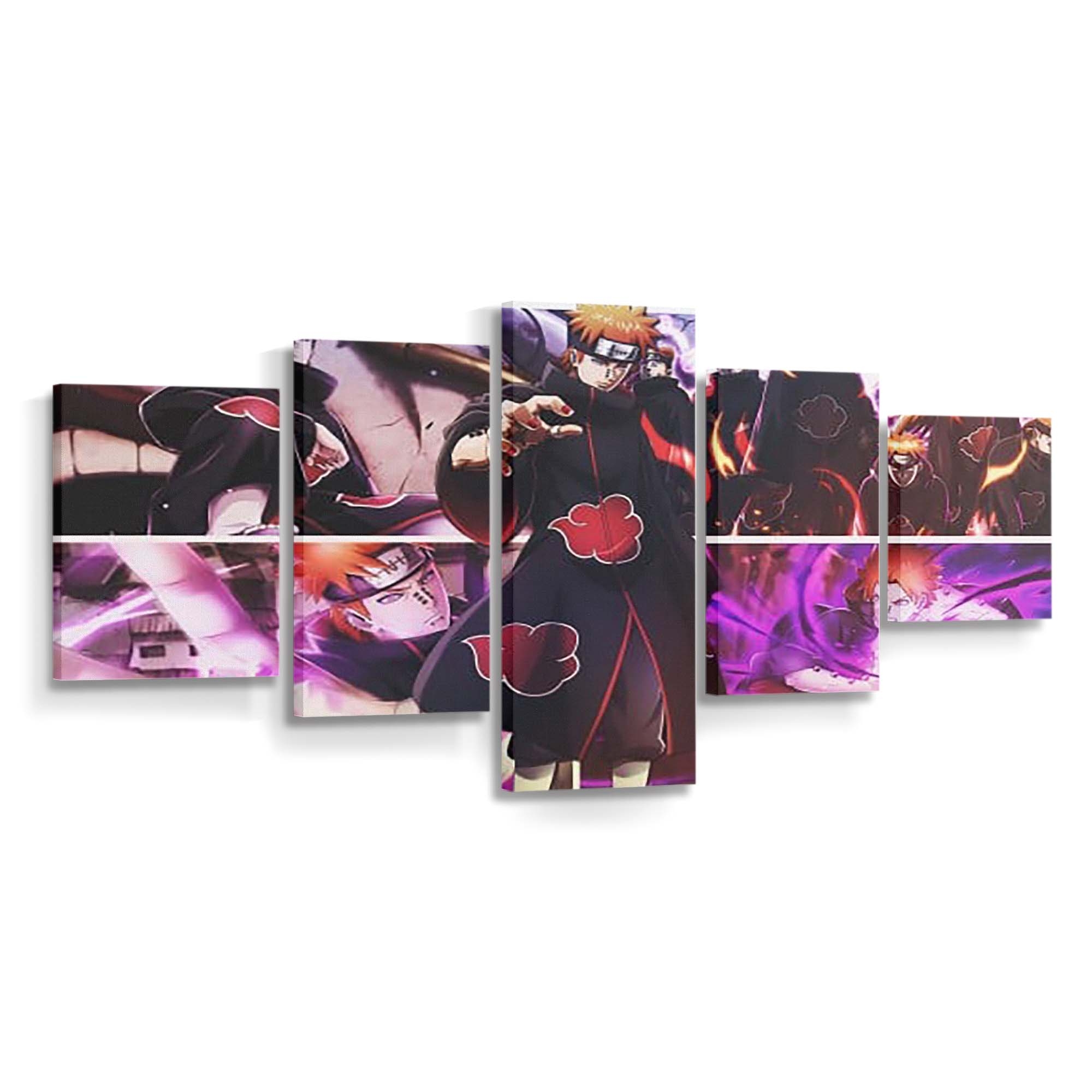 Redhead Naruto Black Dress Purple Pain - Anime Wandbild - Leinwandbild th redhead naruto black dress purple background hd pain