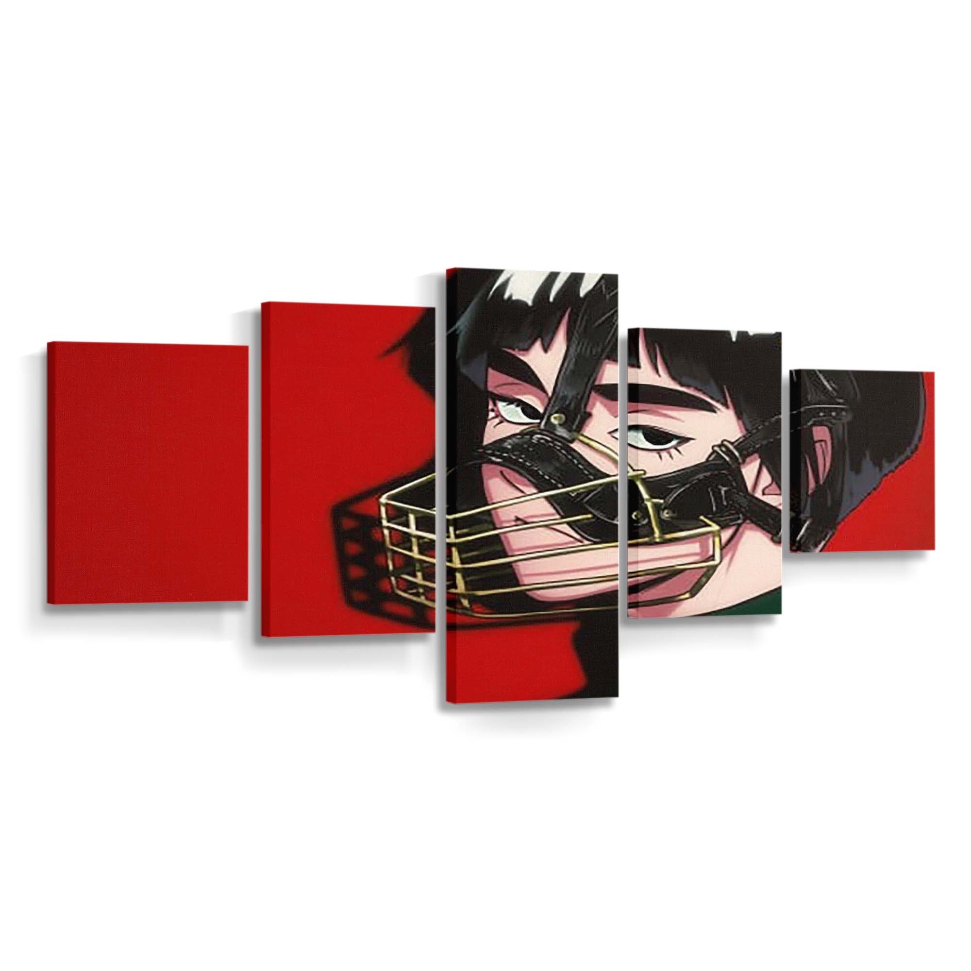 Rock Lee Wihelmet Red Naruto - Anime Wandbild - Leinwandbild th rock lee with helmet red background hd naruto