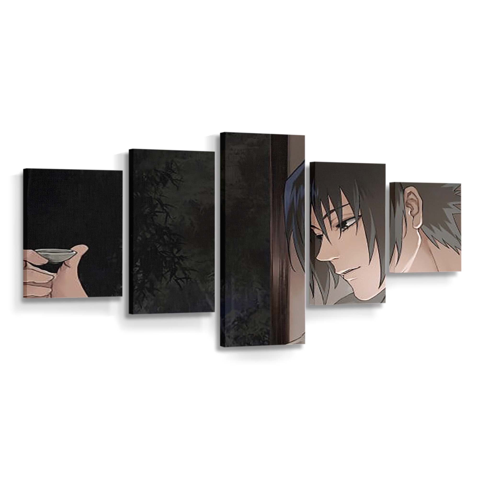 Sasuke Uchiha Wilight Gray Color Dress Naruto - Anime Wandbild - Leinwandbild th sasuke uchiha with light gray color dress hd naruto