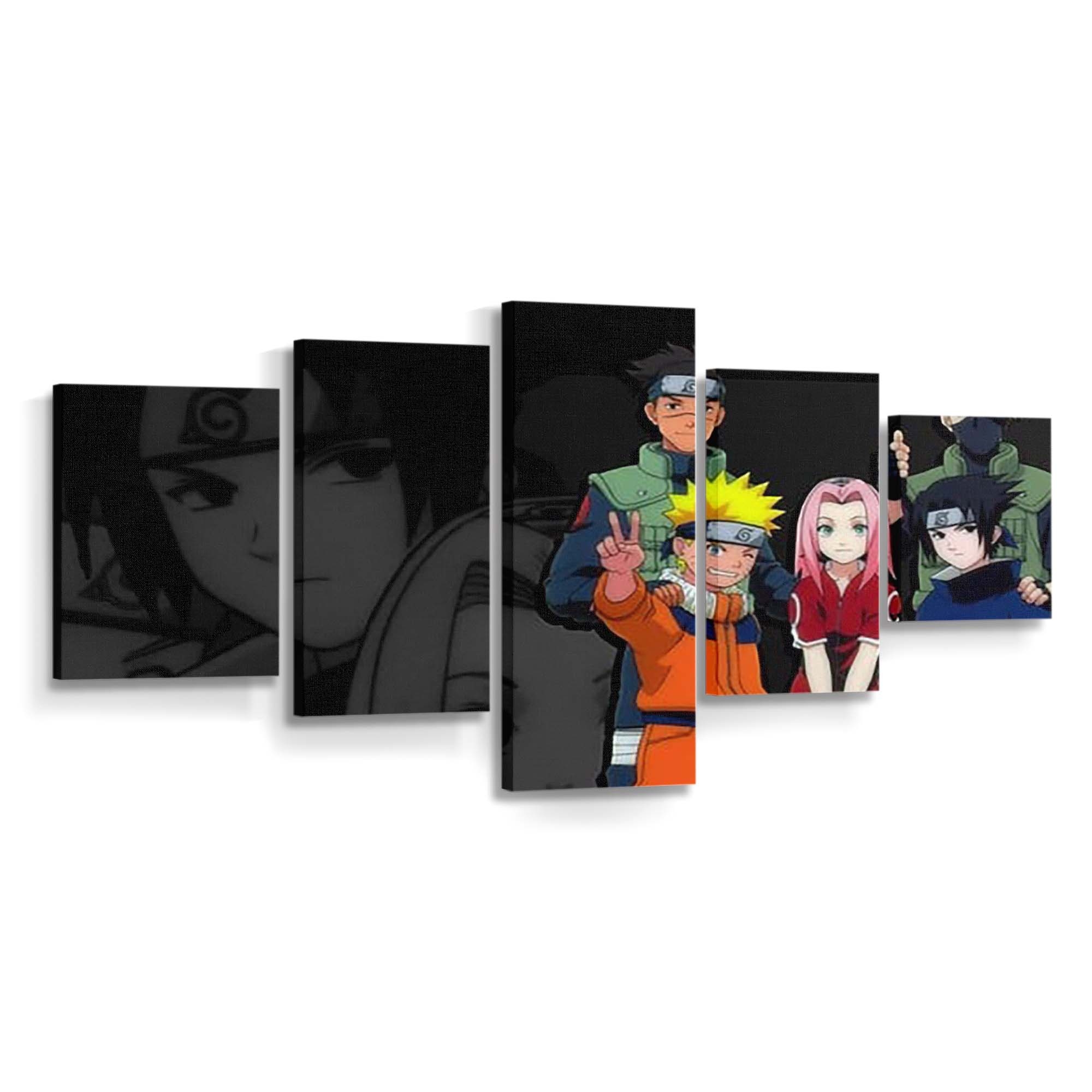 Uzumaki Naruto Uchiha Sasuke Kakashi Anime Boy Naruto - Anime Wandbild - Leinwandbild th uzumaki naruto uchiha sasuke kakashi anime boy hd naruto