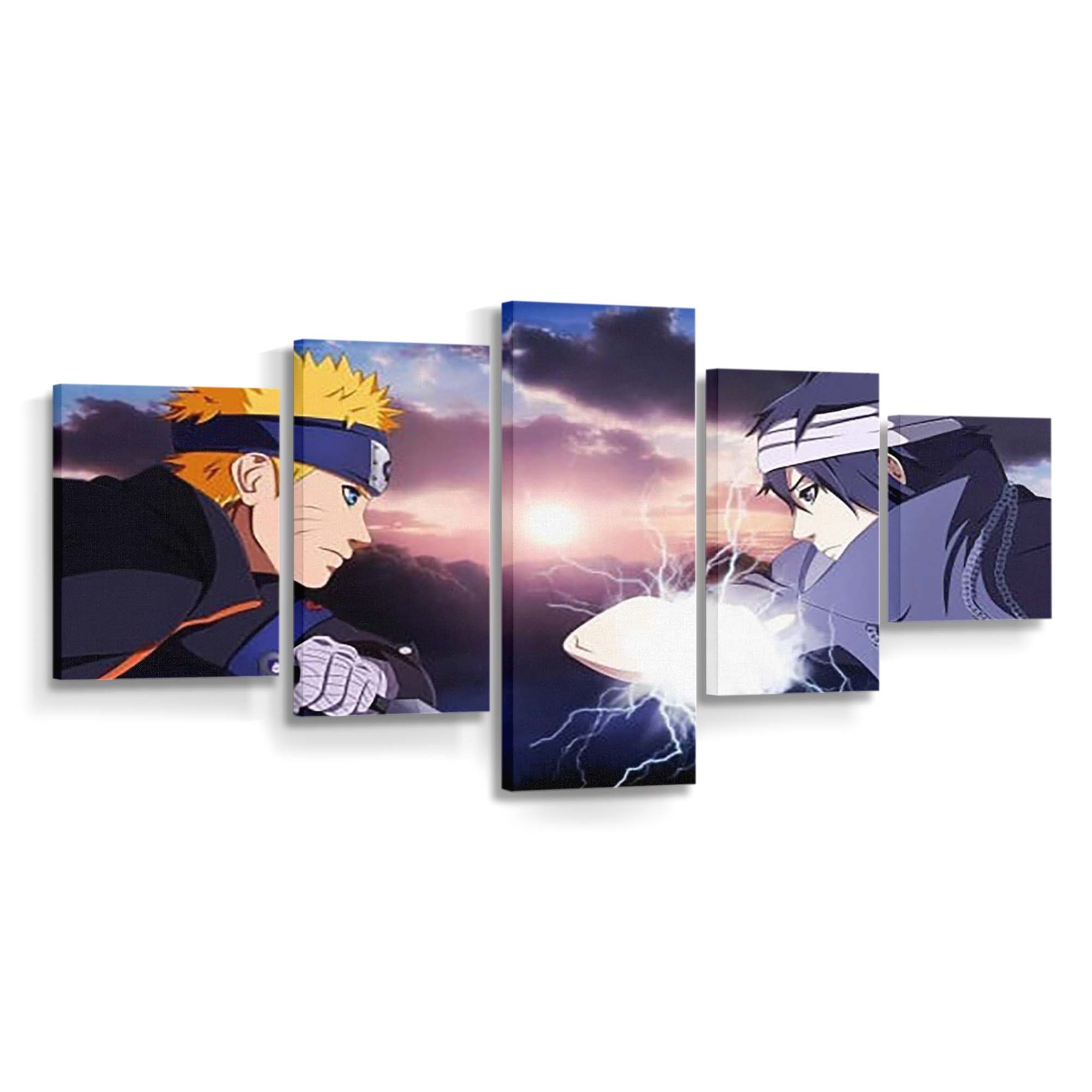 Yellow Hair Blue Eyes Naruto Vs Sasuke Naruto - Anime Wandbild - Leinwandbild th yellow hair blue eyes naruto vs sasuke hd naruto
