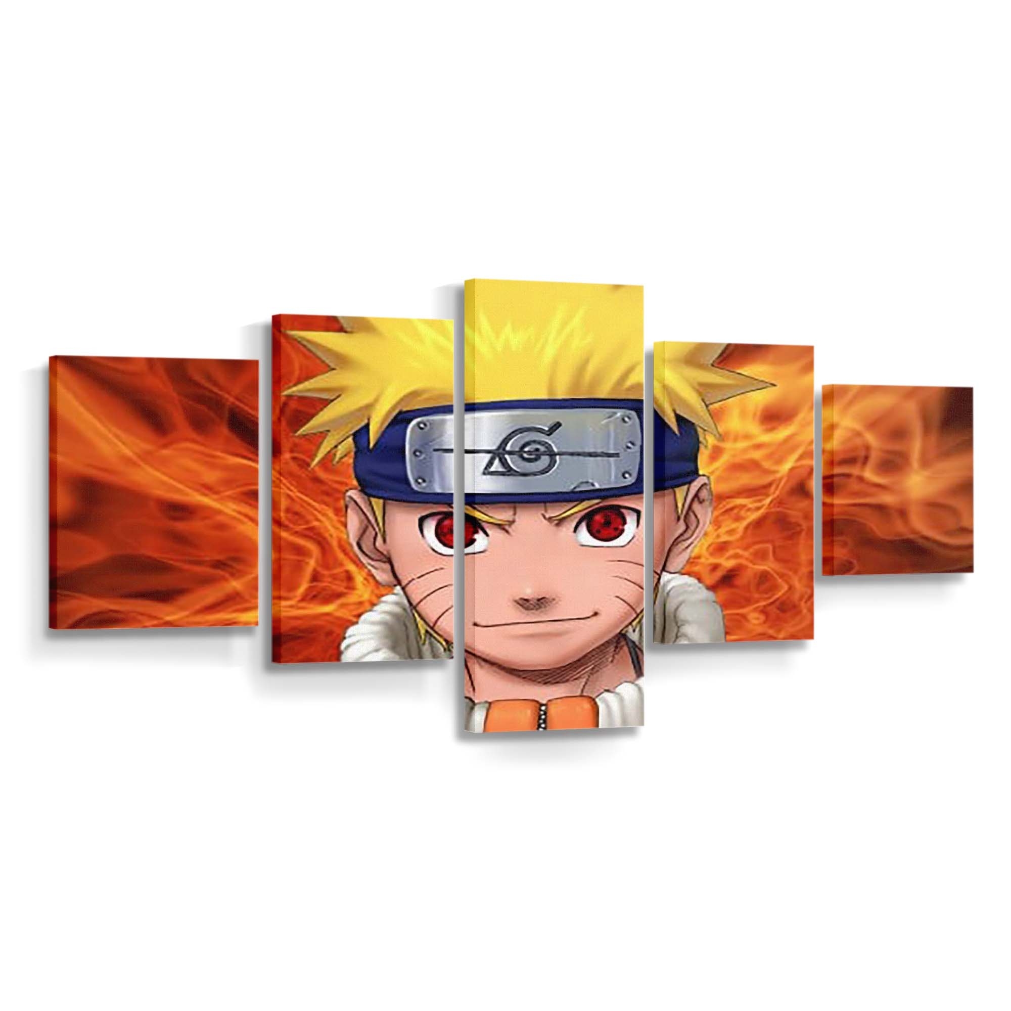 Yellow Hair Naruto Uzumak In Fire Naruto - Anime Wandbild - Leinwandbild th yellow hair naruto uzumak in fire background hd naruto