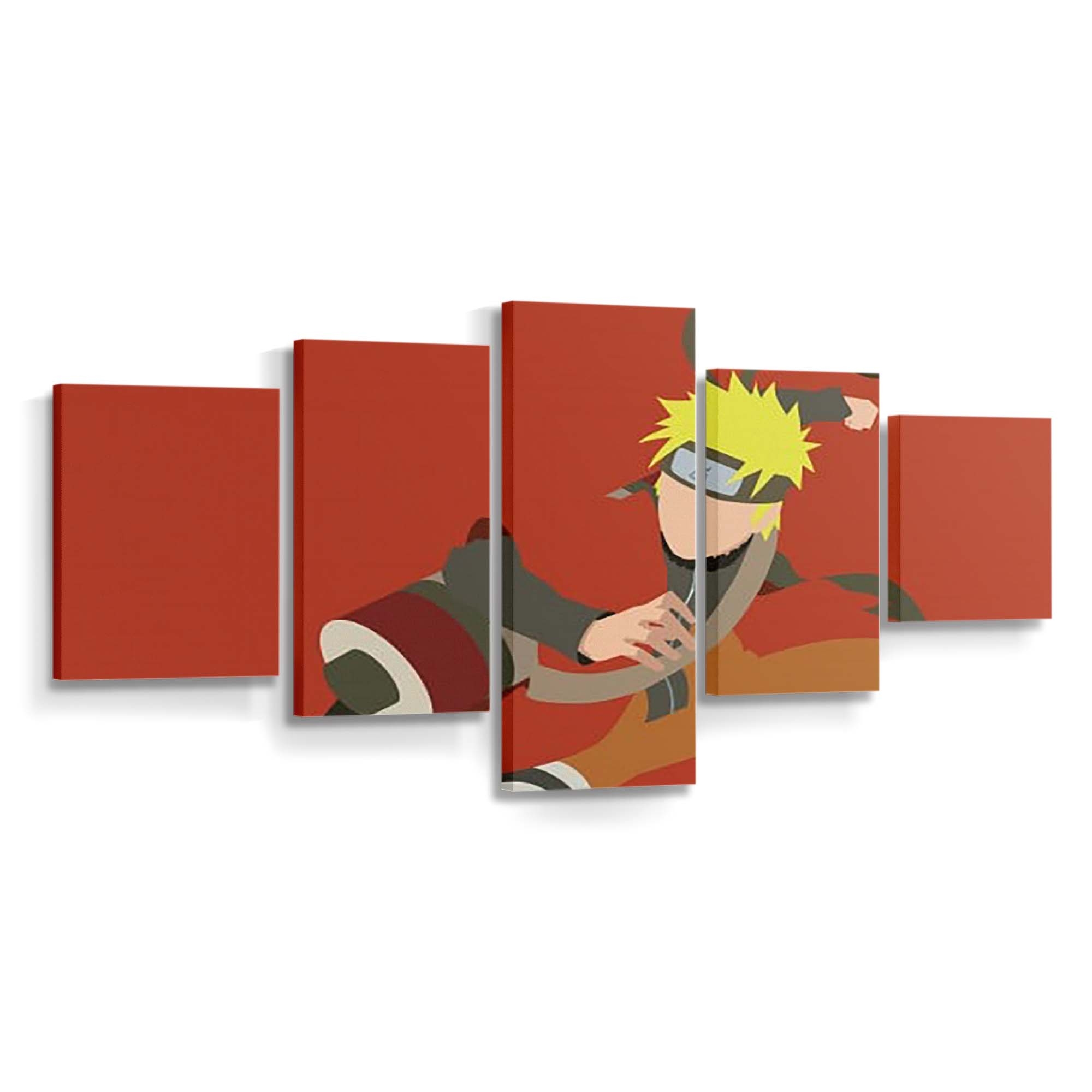 Yellow Hair Naruto Uzumaki Light Red Naruto - Anime Wandbild - Leinwandbild th yellow hair naruto uzumaki light red background 4k hd naruto
