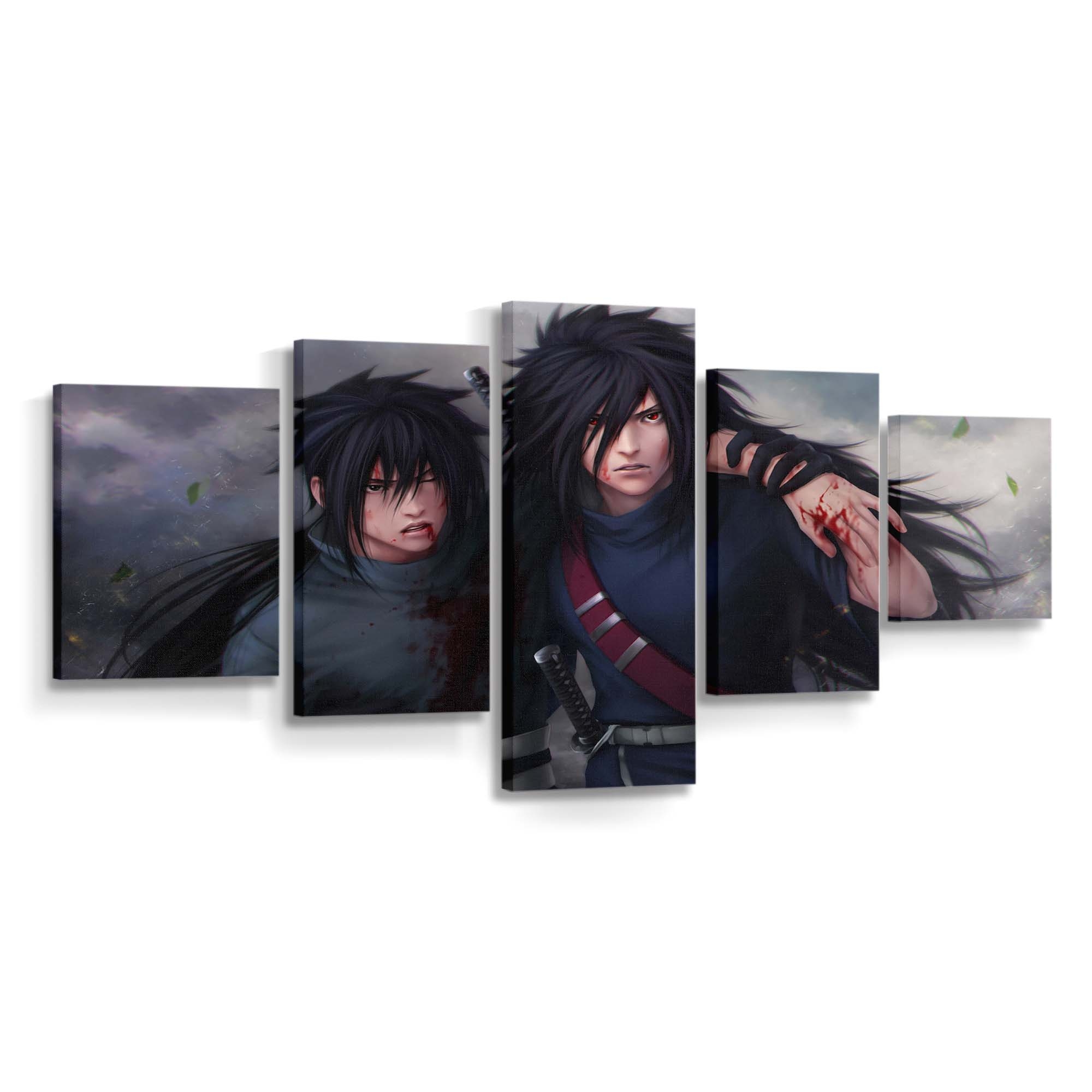 Uchiha Izuna Naruto Look Uchiha Madara Wound Blood - Anime Wandbild - Leinwandbild uchiha izunanarutolookuchiha madarawoundblood