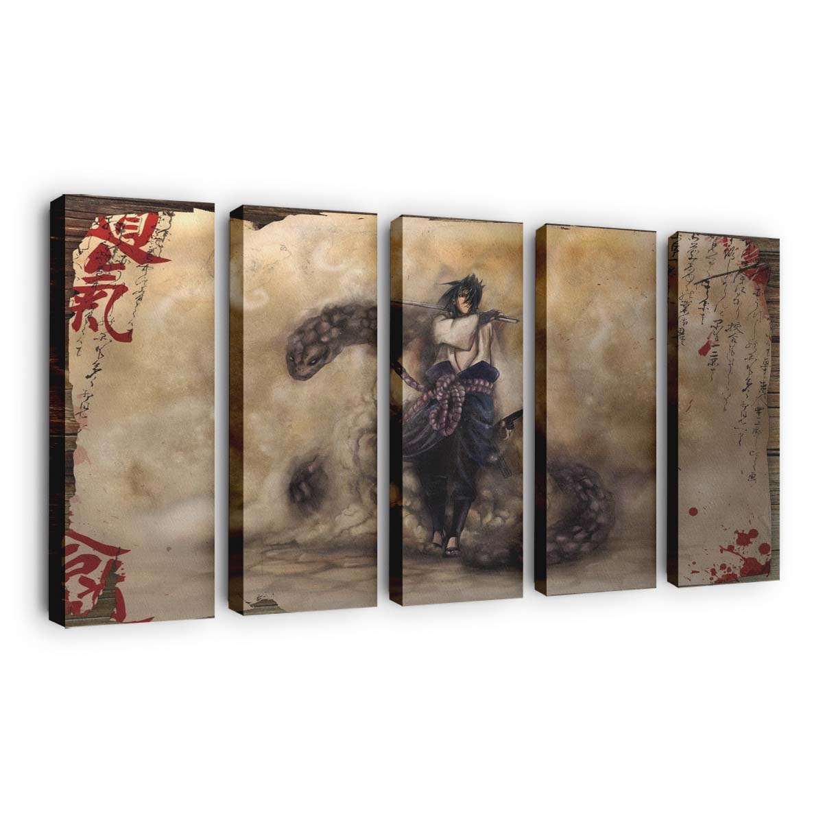 Anime Naruto Shippuuden Orochimaru Paper Uchiha Sasuke - Anime Wandbild - Leinwandbild 1920x1200 pxanimenaruto shippuudenorochimarupaperuchiha sasuke