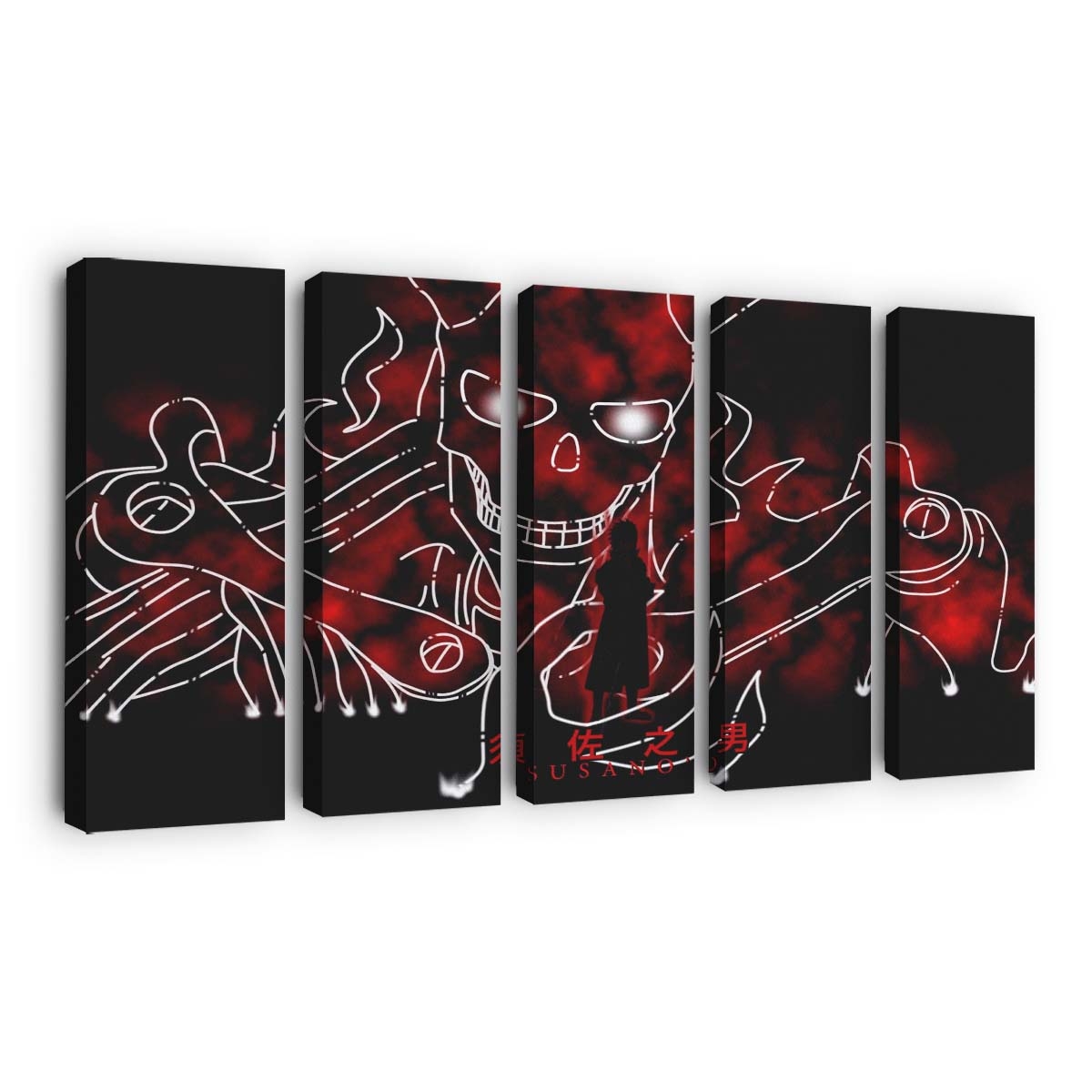 Anime Naruto Shippuuden Uchiha Sasuke Skull Susanoo Character - Anime Wandbild - Leinwandbild 1920x1200 pxanimenaruto shippuudenuchiha sasukeskullsusanoo character