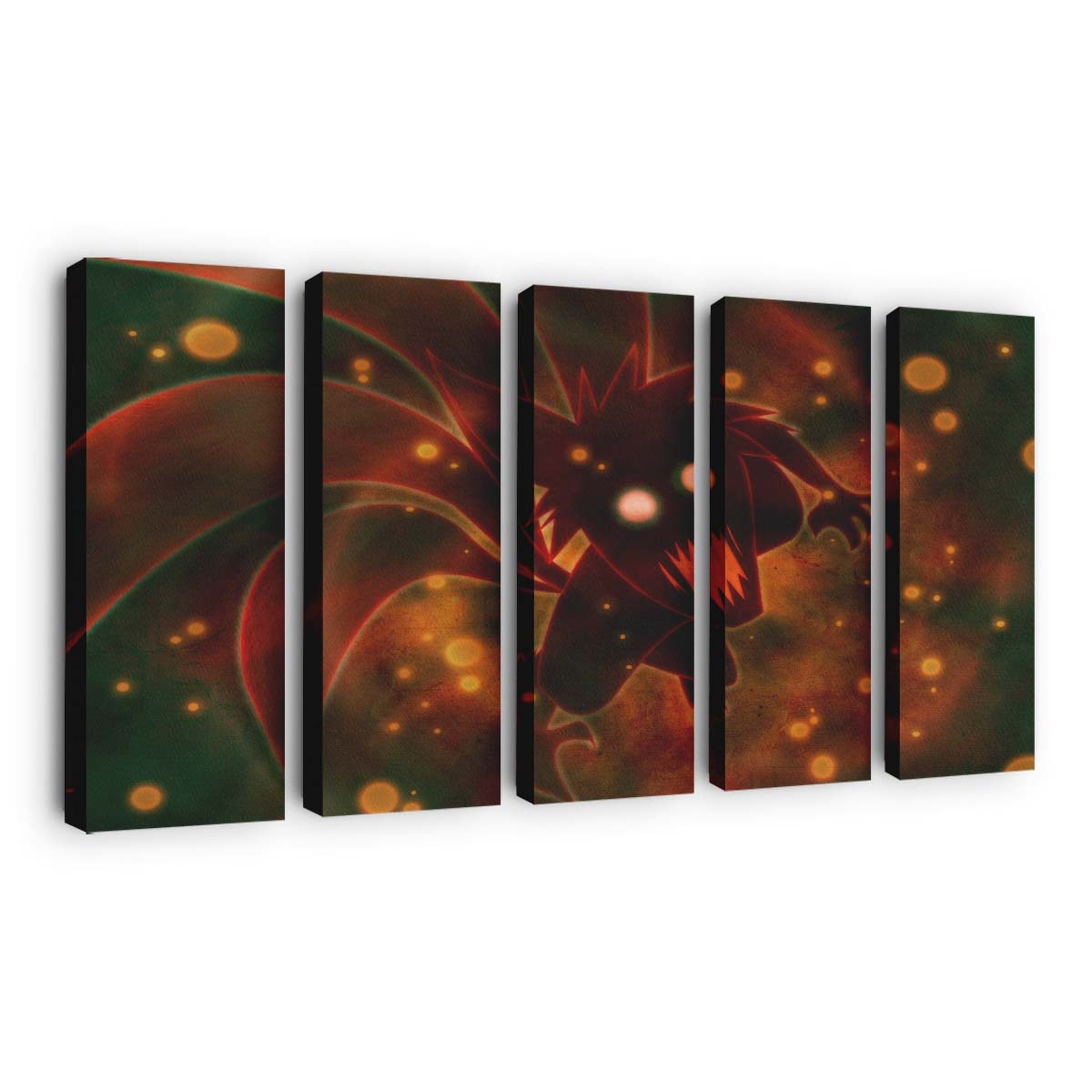 Artwork Jinchuuriki Kyuubi Naruto Shippuden - Anime Wandbild - Leinwandbild 1920x1200