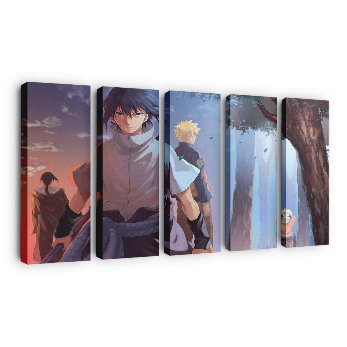 Naruto Shippuuden Uchiha Itachi Uchiha Sasuke Forest Uzumaki Naruto - Anime Wandbild - Leinwandbild 1920x1200 pxnaruto shippuudenuchiha itachiuchiha sasukeforestuzumaki naruto