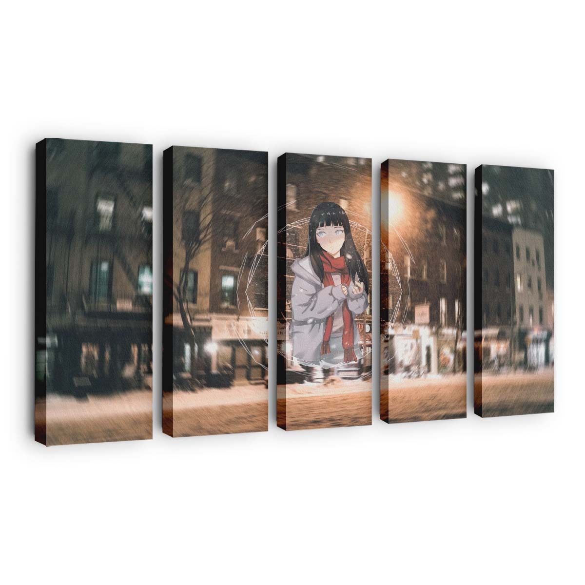 Anime Girls Hinata Hyuuga Naruto Anime Picture In Picture Snow - Anime Wandbild - Leinwandbild anime girlshinata hyuuganaruto animeanimepicture in picturesnow