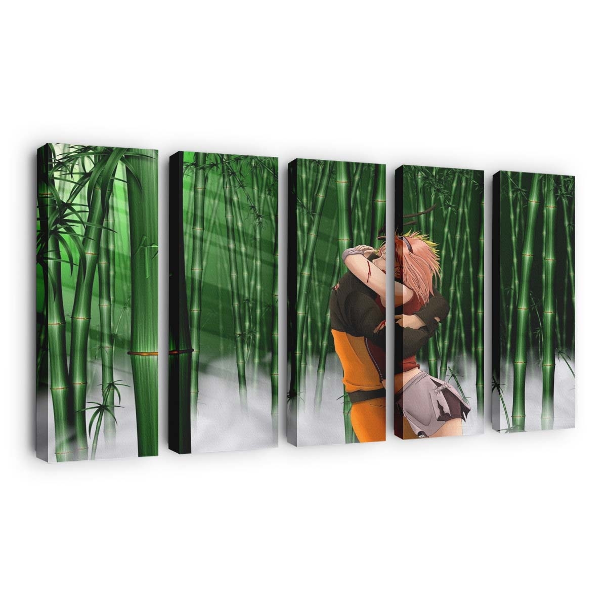 Anime Girls Manga Naruto Shippuuden Green Fashion - Anime Wandbild - Leinwandbild animeanime girlsmanganaruto shippuudengreenfashion