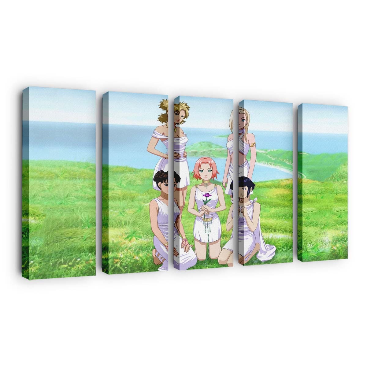 Anime Girls Manga Naruto Shippuuden Haruno Sakura Hyuuga Hinata - Anime Wandbild - Leinwandbild animeanime girlsmanganaruto shippuudenharuno sakurahyuuga hinata