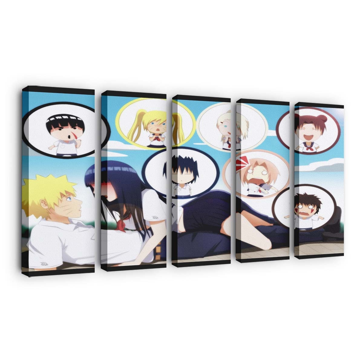 Anime Girls Naruto Shippuuden Artwork Cartoon Black Hair - Anime Wandbild - Leinwandbild animeanime girlsnaruto shippuudenartworkcartoonblack hair