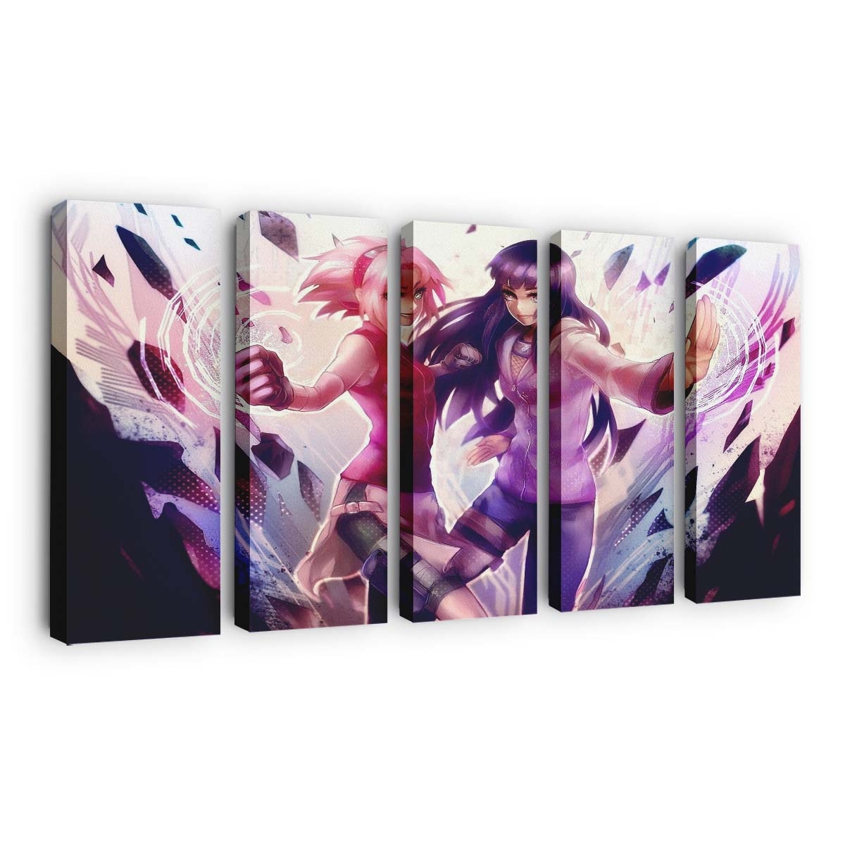 Anime Girls Naruto Shippuuden Haruno Sakura Hyuuga Hinata Kunoichi - Anime Wandbild - Leinwandbild animeanime girlsnaruto shippuudenharuno sakurahyuuga hinatakunoichi