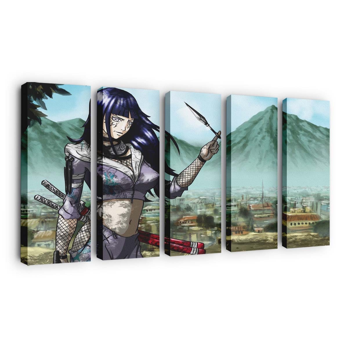 Anime Artwork Manga Naruto Shippuuden Hyuuga Hinata Konoha - Anime Wandbild - Leinwandbild animeartworkmanganaruto shippuudenhyuuga hinatakonoha