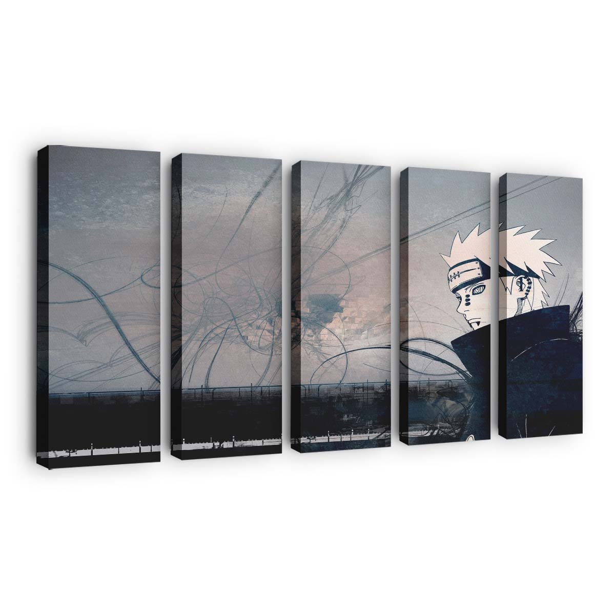 Anime Blue Naruto Shippuuden Reflection Snow Morning - Anime Wandbild - Leinwandbild animebluenaruto shippuudenreflectionsnowmorning