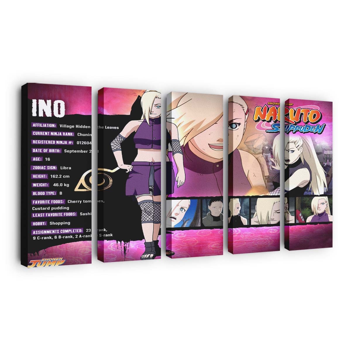 Anime Cartoon Comics Girl Hair Yamanaka Ino - Anime Wandbild - Leinwandbild animecartooncomicsgirlhairyamanaka ino