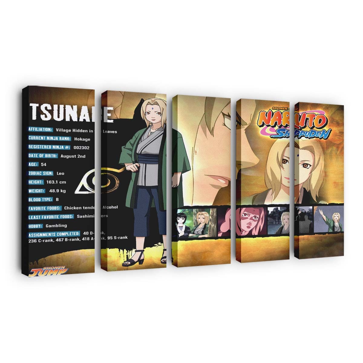 Anime Cartoon Comics Girl Naruto Tsunade - Anime Wandbild - Leinwandbild animecartooncomicsgirlnarutotsunade