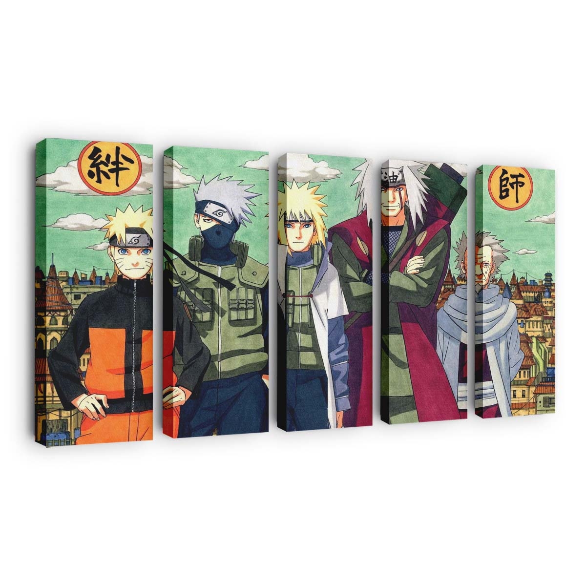 Anime Hatake Kakashi Naruto Shippuuden Uzumaki Naruto Namikaze Minato Hokage - Anime Wandbild - Leinwandbild animehatake kakashinaruto shippuudenuzumaki narutonamikaze minatohokage
