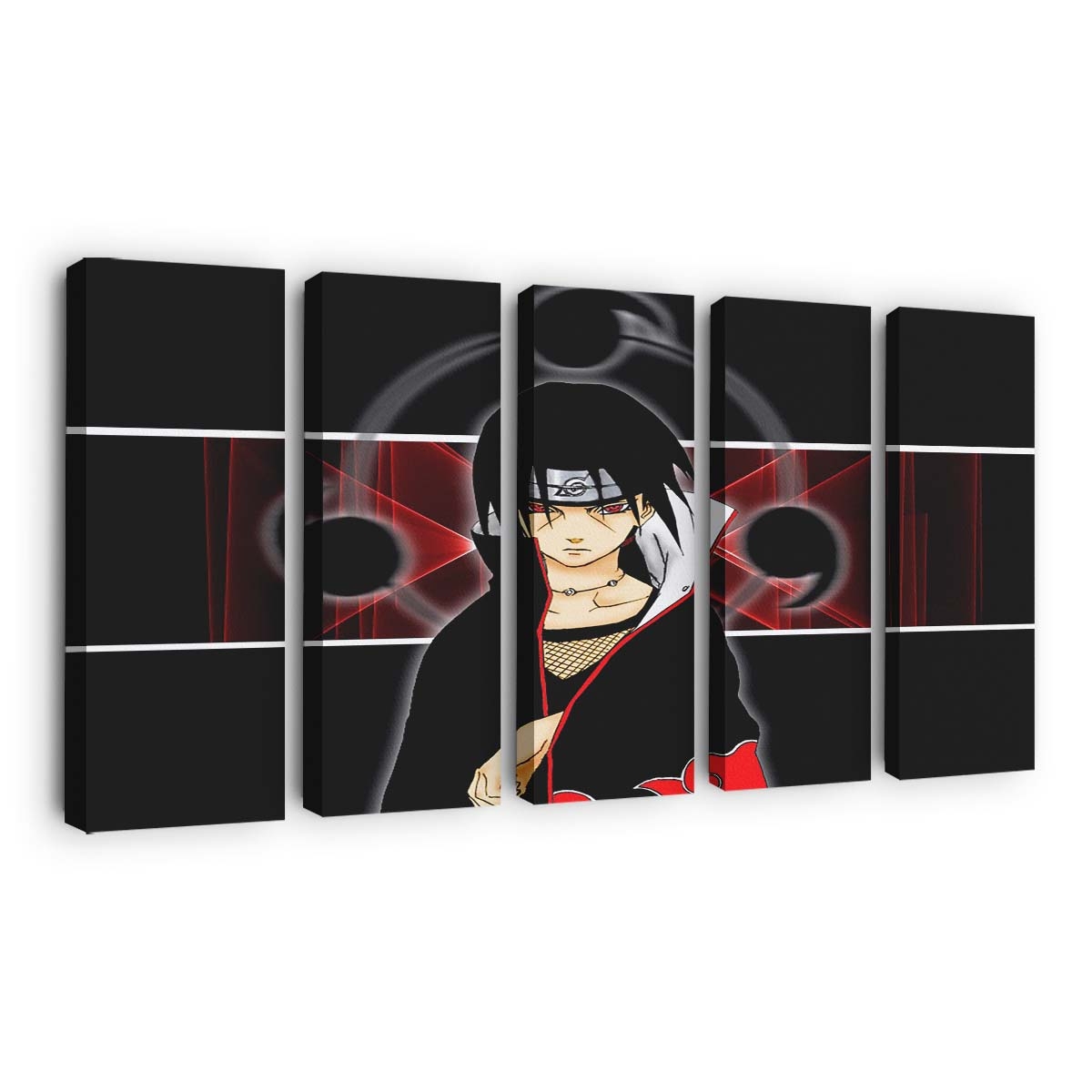 Anime Cartoon Naruto Shippuuden Sharingan Akatsuki - Anime Wandbild - Leinwandbild animeillustrationcartoonnaruto shippuudensharinganakatsuki