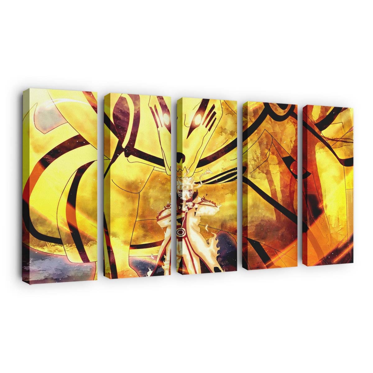 Anime Yellow Mythology Art Color - Anime Wandbild - Leinwandbild animeillustrationyellowmythologyartcolor