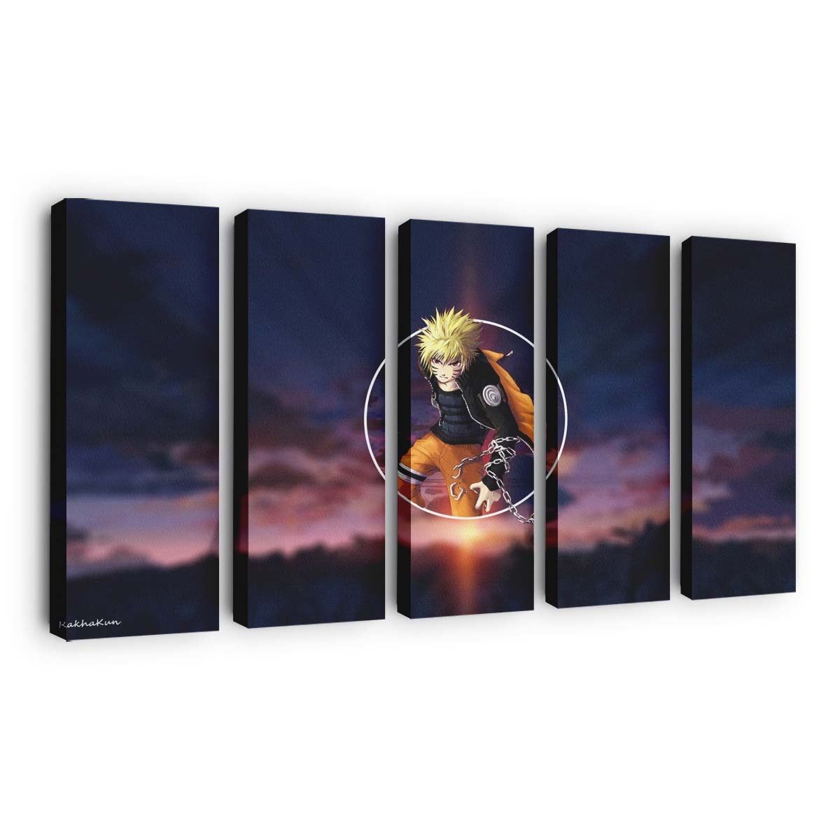 Anime Landscape Sunset Night Anime Boys Nature - Anime Wandbild - Leinwandbild animelandscapesunsetnightanime boysnature
