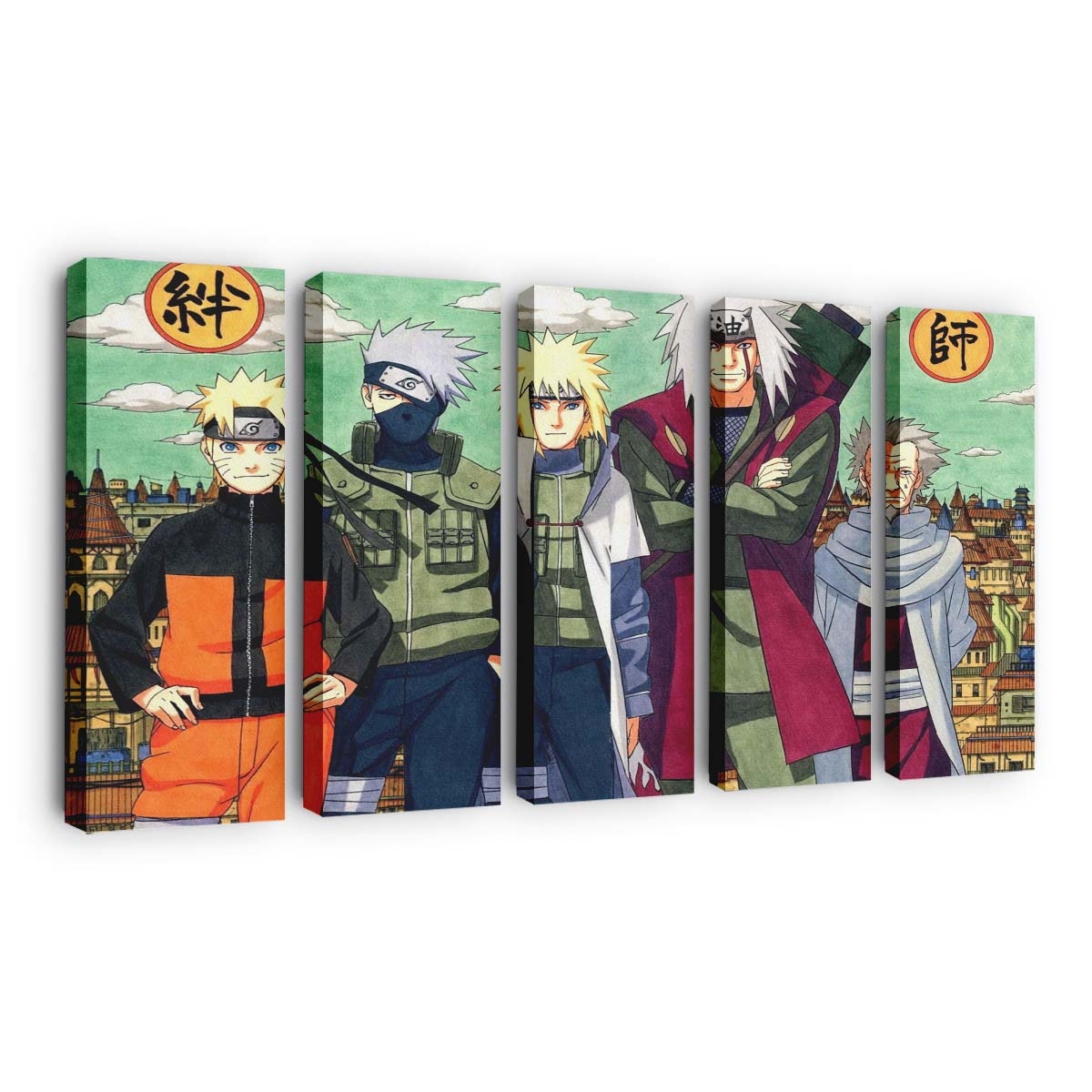 Anime Manga Cartoon Naruto Shippuuden Uzumaki Naruto Hatake Kakashi - Anime Wandbild - Leinwandbild animemangacartoonnaruto shippuudenuzumaki narutohatake kakashi
