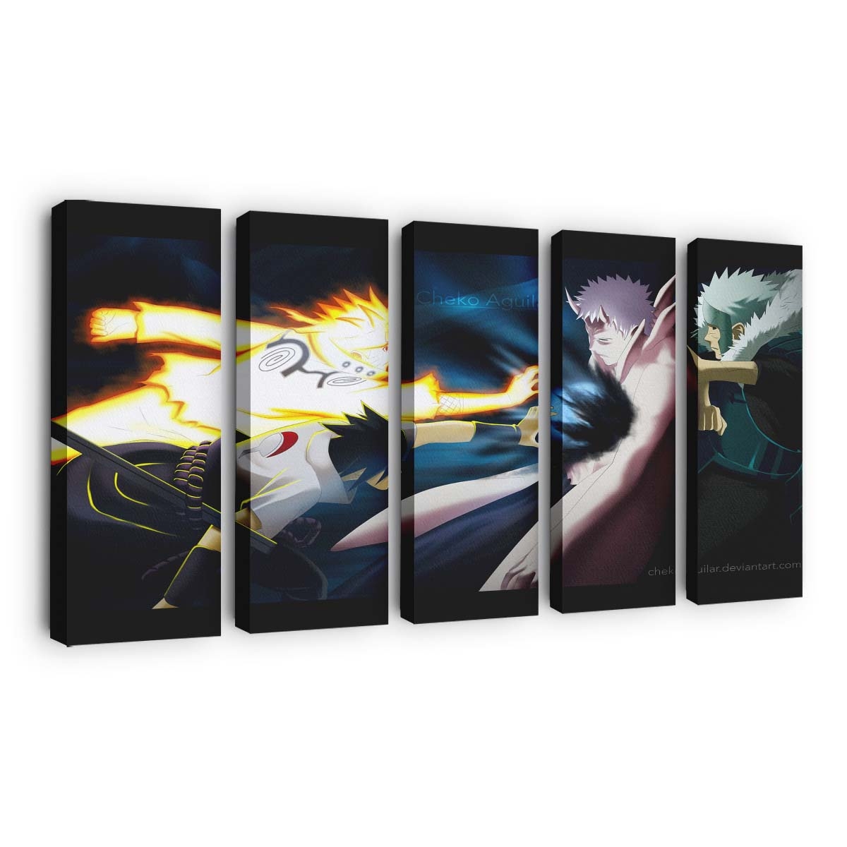 Anime Manga Cartoon Naruto Shippuuden Uzumaki Naruto Uchiha Sasuke - Anime Wandbild - Leinwandbild animemangacartoonnaruto shippuudenuzumaki narutouchiha sasuke