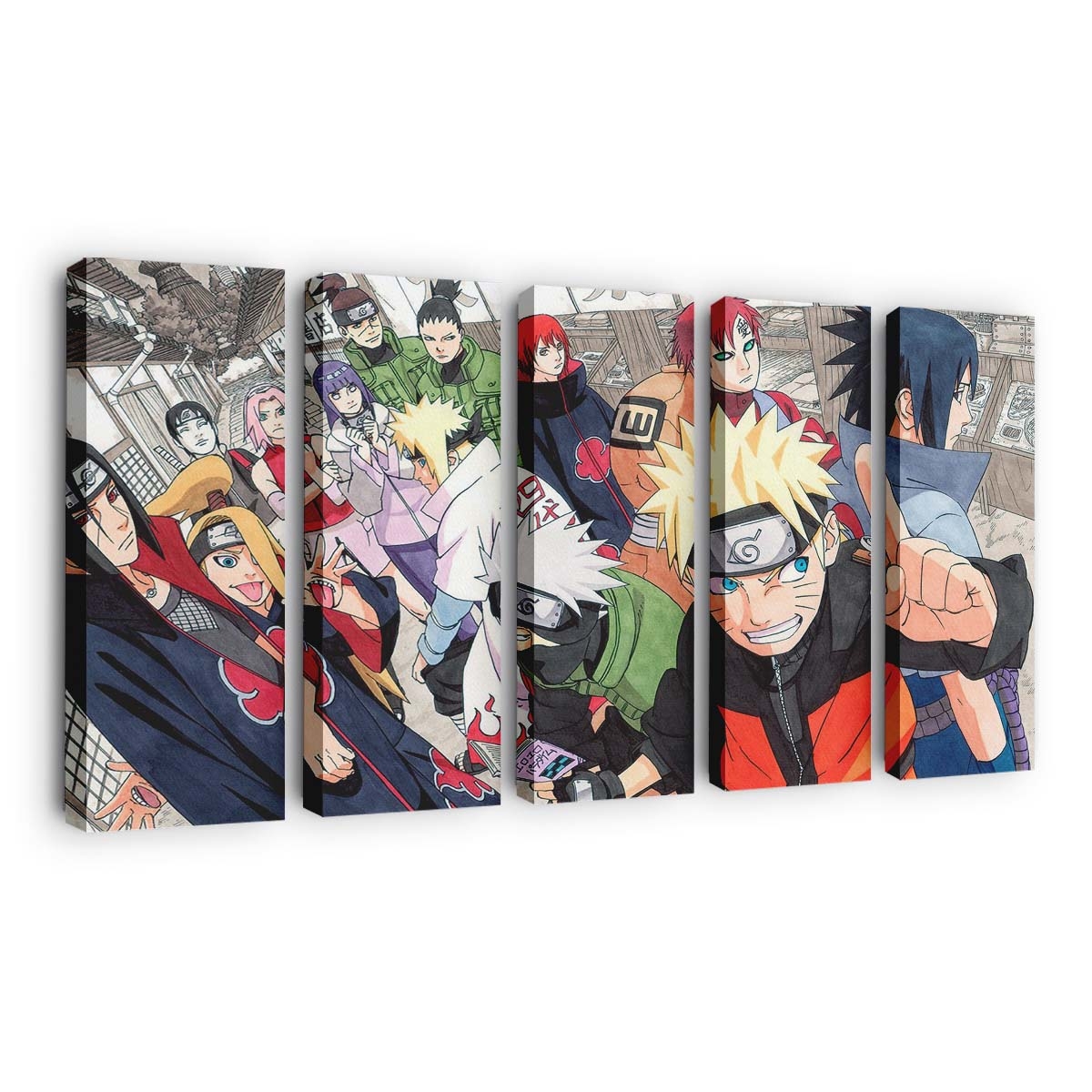 Anime Manga Hatake Kakashi Naruto Shippuuden Uzumaki Naruto Haruno Sakura - Anime Wandbild - Leinwandbild animemangahatake kakashinaruto shippuudenuzumaki narutoharuno sakura