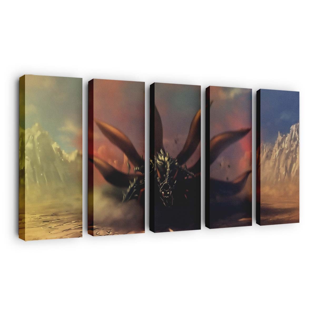 Anime Manga Naruto Shippuuden Uzumaki Naruto Sky Kyuubi - Anime Wandbild - Leinwandbild animemanganaruto shippuudenuzumaki narutoskykyuubi