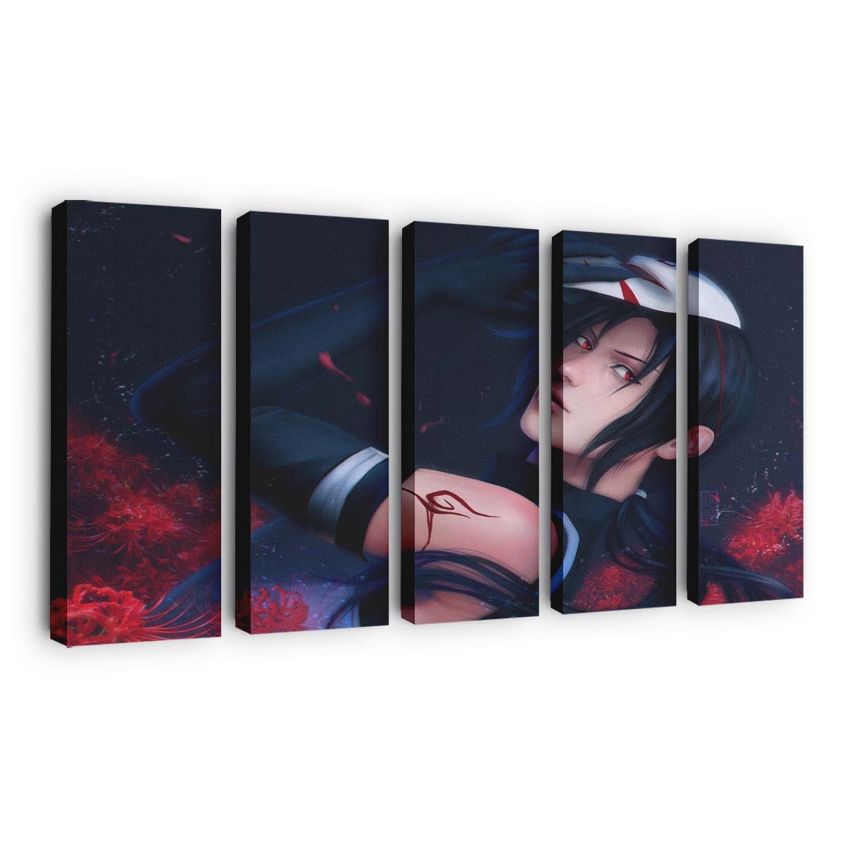 Anime Mask Naruto Shippuuden Fantasy Art Artwork Black Hair - Anime Wandbild - Leinwandbild animemasknaruto shippuudenfantasy artartworkblack hair