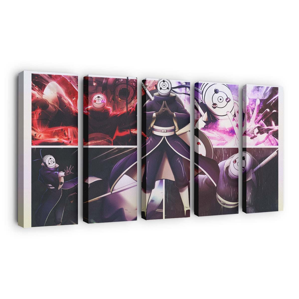 Anime Naruto Anime Boys Uchiha Obito Dinocozero Collage - Anime Wandbild - Leinwandbild animenaruto animeanime boysuchiha obitodinocozerocollage