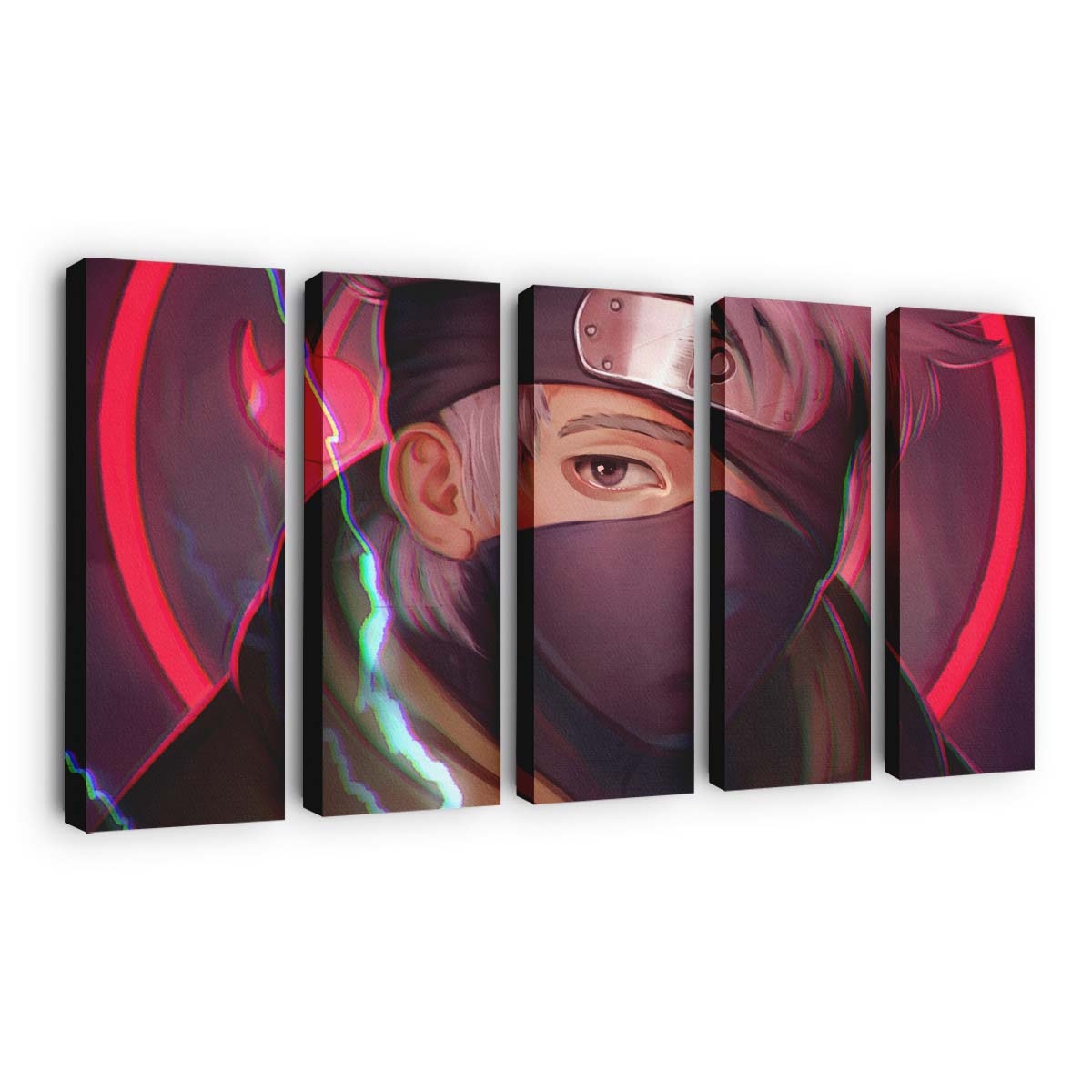 Anime Naruto Anime Artworkd Hatake Kakashi - Anime Wandbild - Leinwandbild animenaruto animeartwork2dhatake kakashi