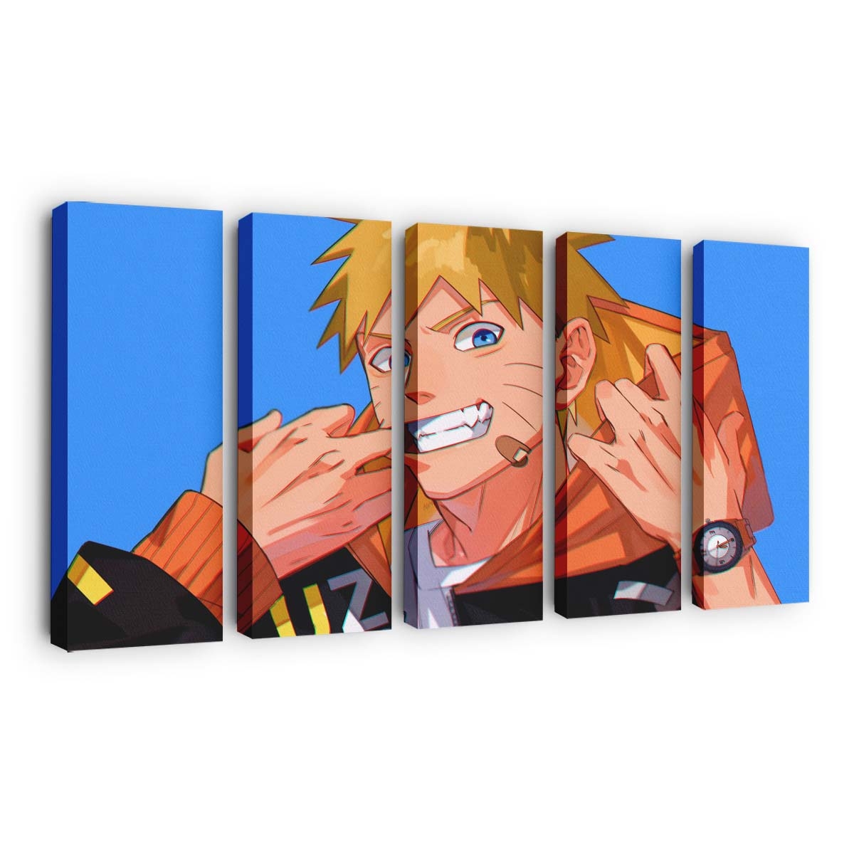 Anime Naruto Anime Uzumaki Naruto Street Style Clocks - Anime Wandbild - Leinwandbild animenaruto animeuzumaki narutostreet styleclocks