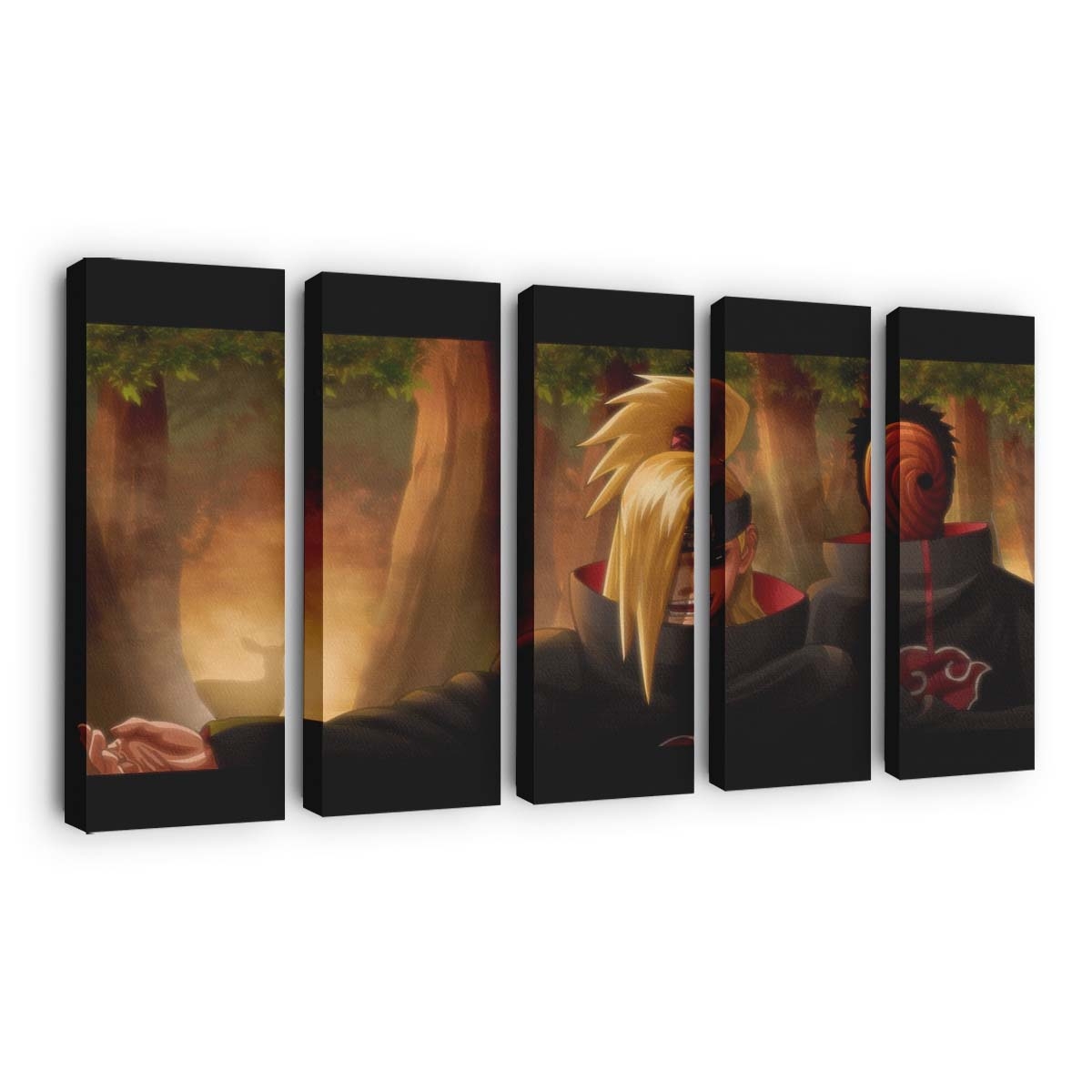 Anime Naruto Shippuuden Akatsuki Tobi Deidara - Anime Wandbild - Leinwandbild animenaruto shippuudenakatsukiscreenshottobideidara