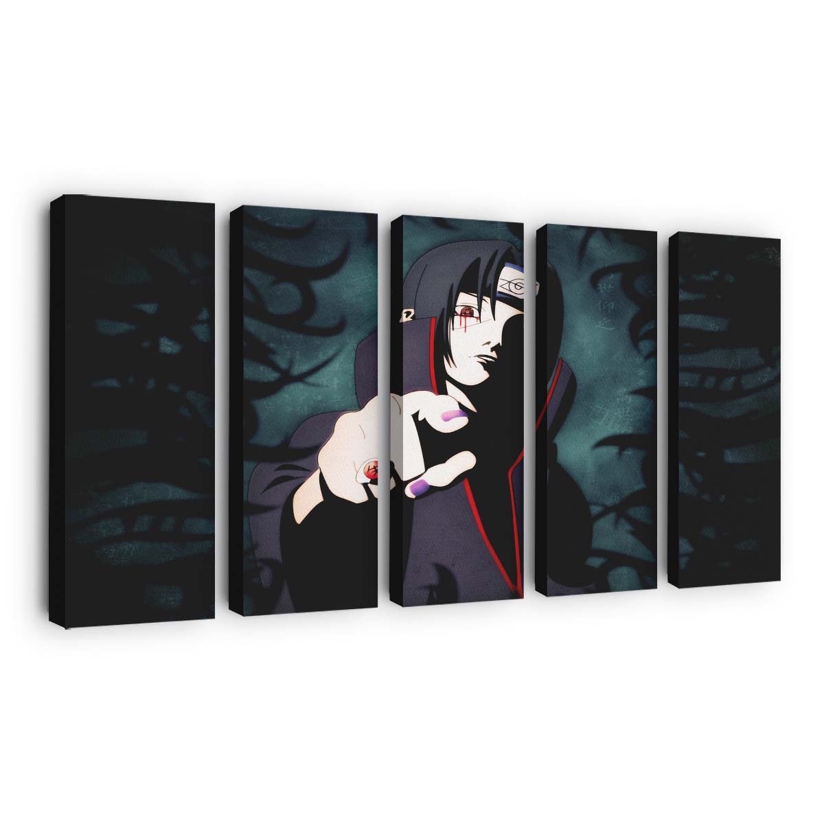 Anime Naruto Shippuuden Black Shadow Cartoon - Anime Wandbild - Leinwandbild animenaruto shippuudenblackillustrationshadowcartoon