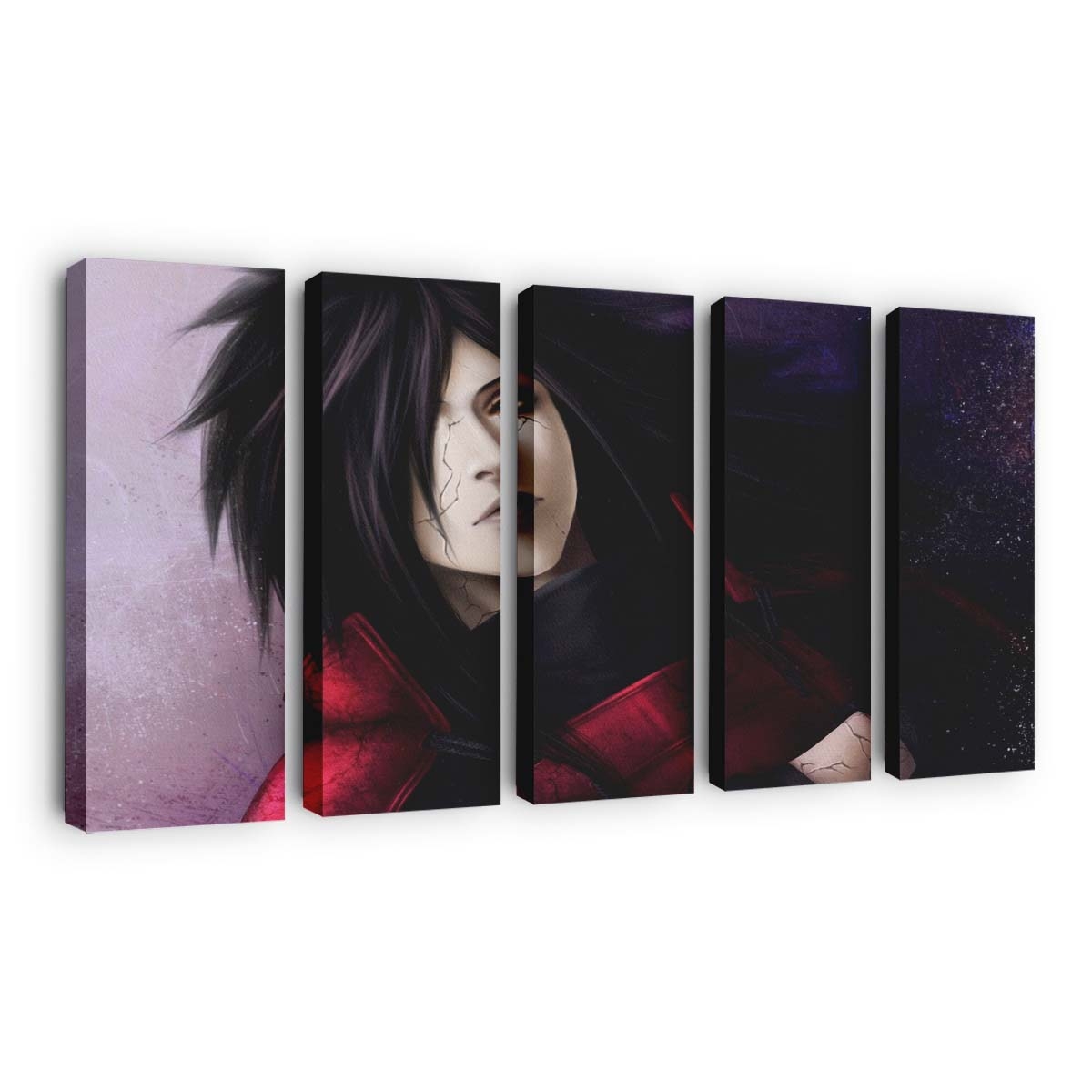 Anime Naruto Shippuuden Darkness Fictional Character Black Hair Uchiha Madara - Anime Wandbild - Leinwandbild animenaruto shippuudendarknessfictional characterblack hairuchiha madara