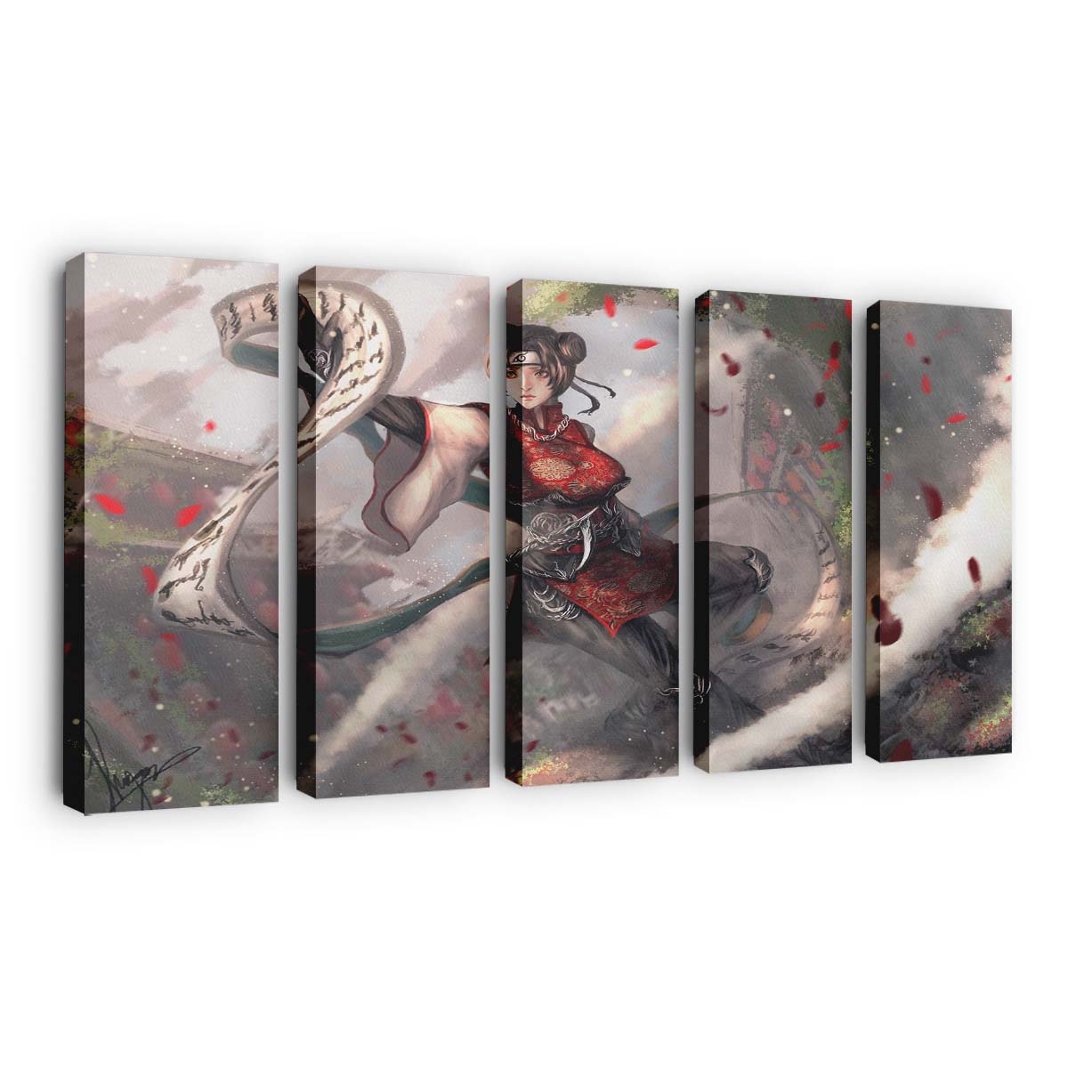 Anime Naruto Shippuuden Fantasy Art Scrolls Mythology Kunoichi - Anime Wandbild - Leinwandbild animenaruto shippuudenfantasy artscrollsmythologykunoichi