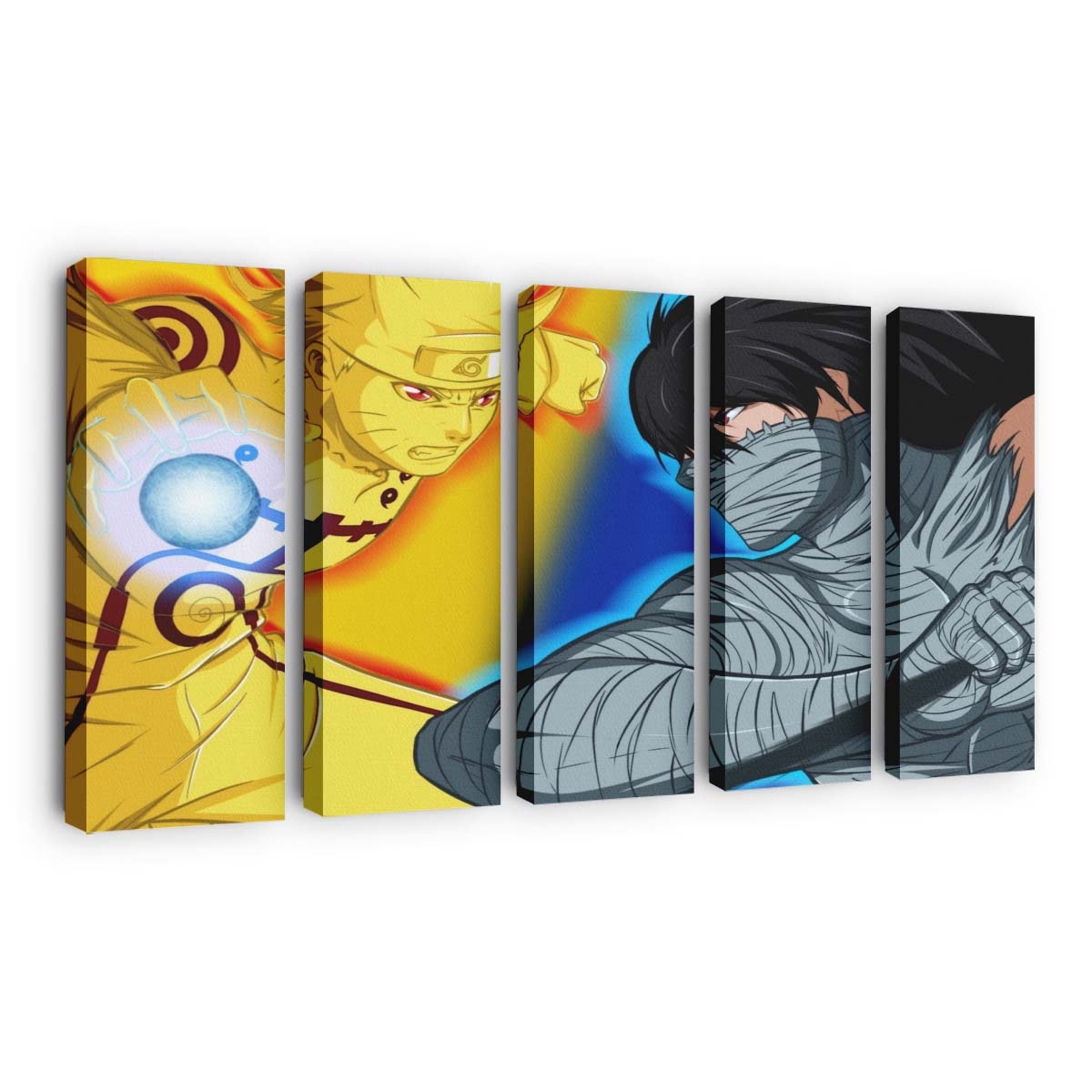 Anime Naruto Shippuuden Anime Boys Crossover Cartoon - Anime Wandbild - Leinwandbild animenaruto shippuudenillustrationanime boyscrossovercartoon