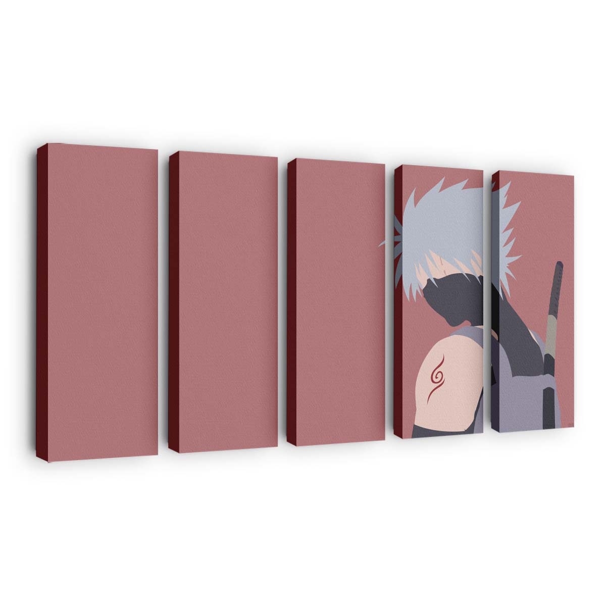 Anime Naruto Shippuuden Minimalism Hatake Kakashi - Anime Wandbild - Leinwandbild animenaruto shippuudenminimalismhatake kakashi