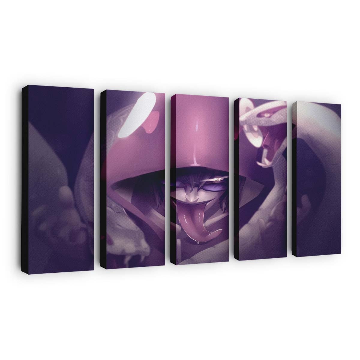 Anime Naruto Shippuuden Monochrome Glasses Snake Blue - Anime Wandbild - Leinwandbild animenaruto shippuudenmonochromeglassessnakeblue