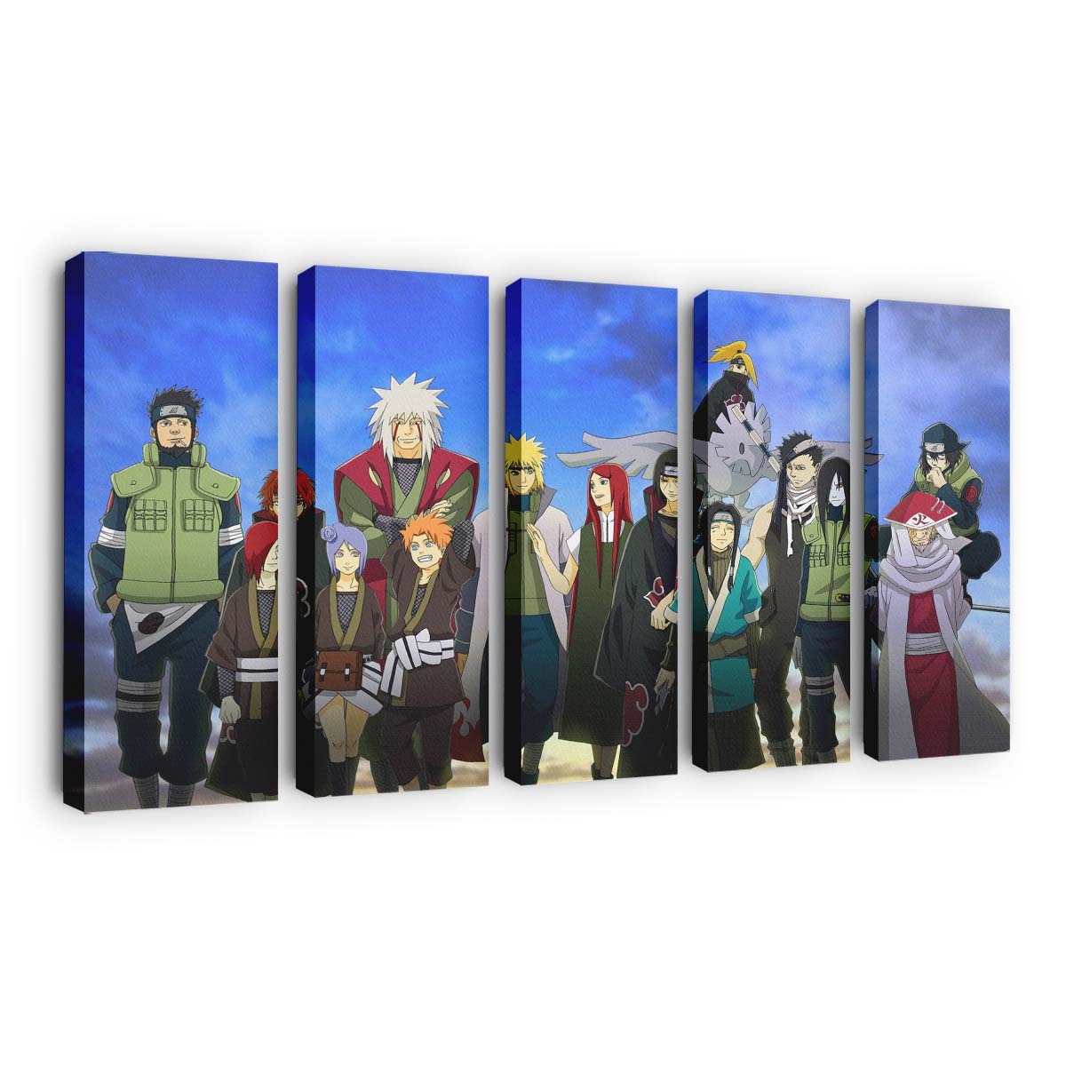 Anime Naruto Shippuuden Namikaze Minato Hokage Sasori Deidara - Anime Wandbild - Leinwandbild animenaruto shippuudennamikaze minatohokagesasorideidara