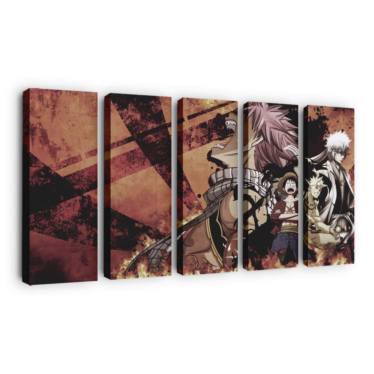 Anime Naruto Shippuuden One Piece Bleach Dragneel Natsu Kurosaki Ichigo - Anime Wandbild - Leinwandbild animenaruto shippuudenone piecebleachdragneel natsukurosaki ichigo