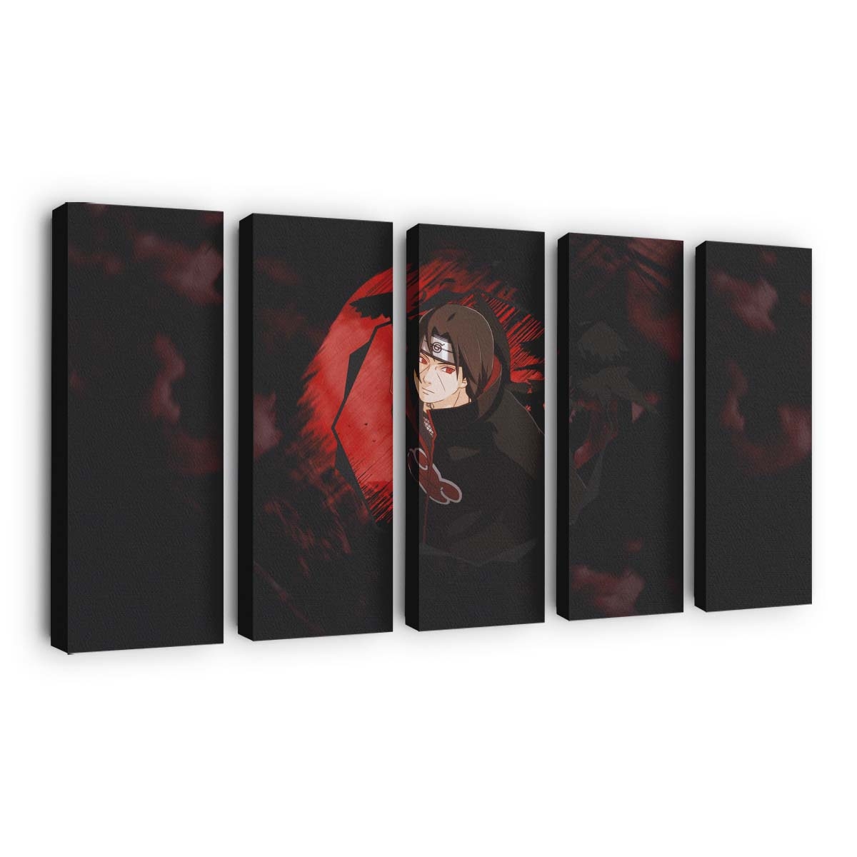 Anime Naruto Shippuuden Picture In Picture Anime Boys Uchiha Itachi - Anime Wandbild - Leinwandbild animenaruto shippuudenpicture in pictureanime boysuchiha itachi