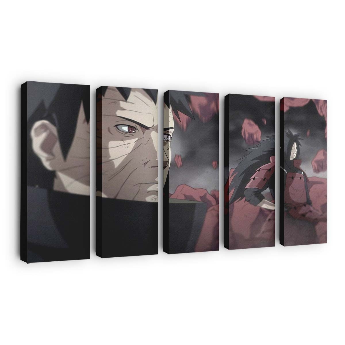 Anime Naruto Shippuuden Uchiha Obito Uchiha Madara - Anime Wandbild - Leinwandbild animenaruto shippuudenscreenshot1920x1200 pxuchiha obitouchiha madara