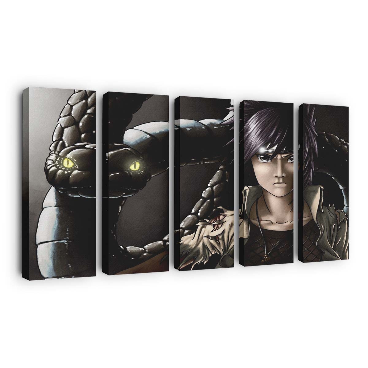 Anime Naruto Shippuuden Snake Comics Kunoichi - Anime Wandbild - Leinwandbild animenaruto shippuudenscreenshotsnakecomicskunoichi