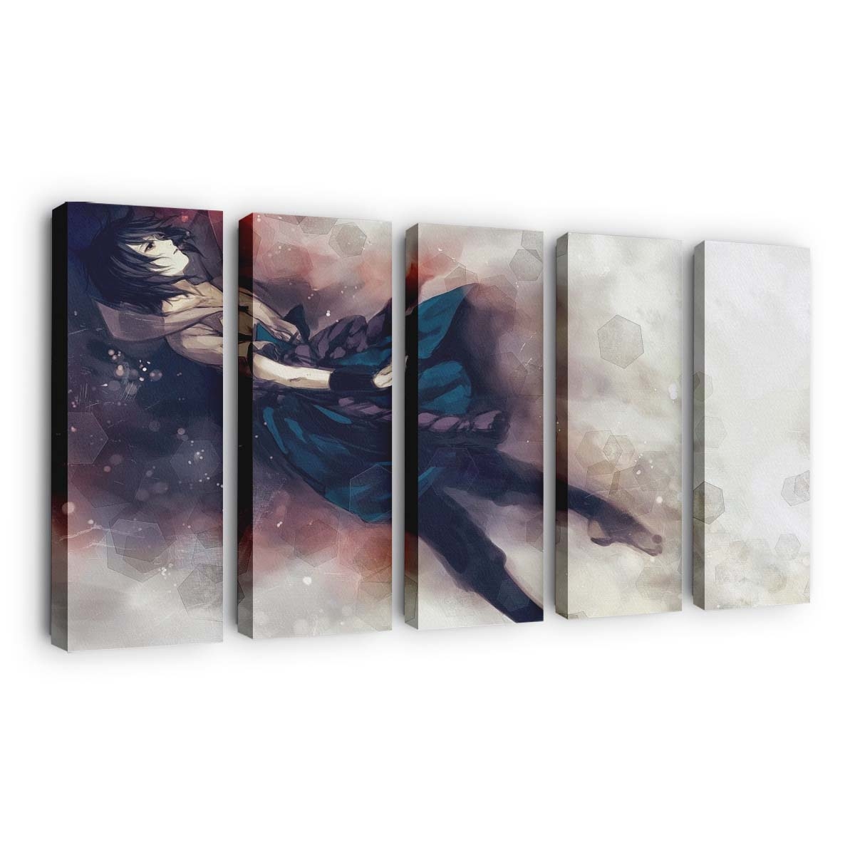 Anime Naruto Shippuuden Uchiha Sasuke Anime Girls Hexagon - Anime Wandbild - Leinwandbild animenaruto shippuudenuchiha sasukeanime girlshexagoncomputer wallpaper