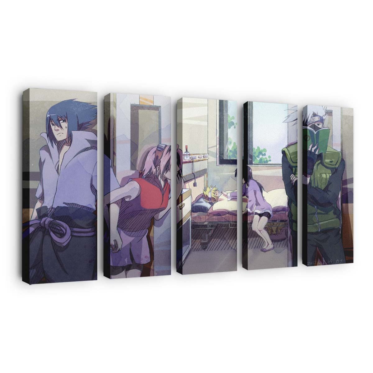 Anime Naruto Shippuuden Uzumaki Naruto Anime Girls Hatake Kakashi Haruno Sakura - Anime Wandbild - Leinwandbild animenaruto shippuudenuzumaki narutoanime girlshatake kakashiharuno sakura