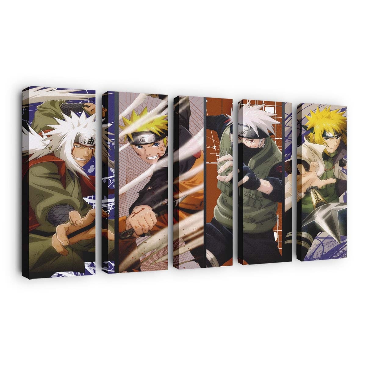 Anime Naruto Shippuuden Uzumaki Naruto Namikaze Minato Cosplay Hatake Kakashi - Anime Wandbild - Leinwandbild animenaruto shippuudenuzumaki narutonamikaze minatocosplayhatake kakashi